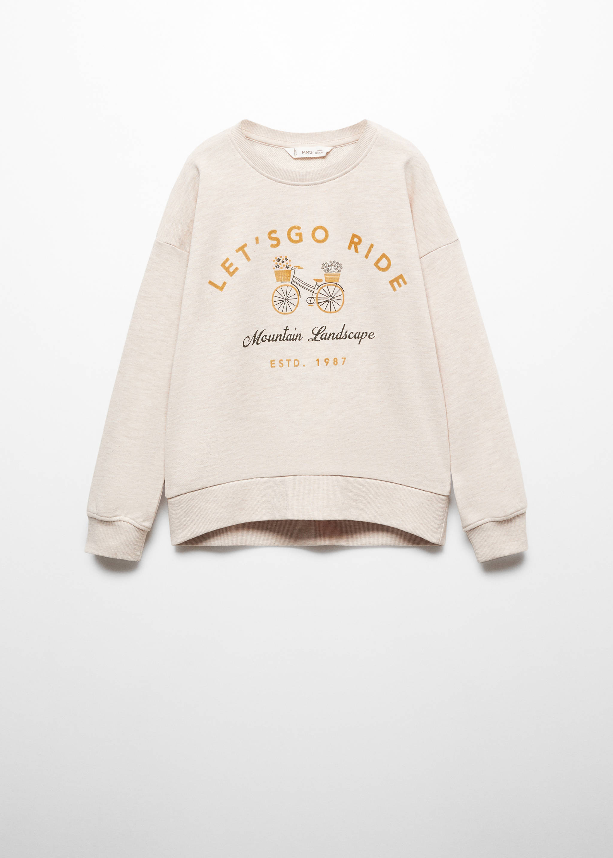 Cotton-blend message sweatshirt - Article without model