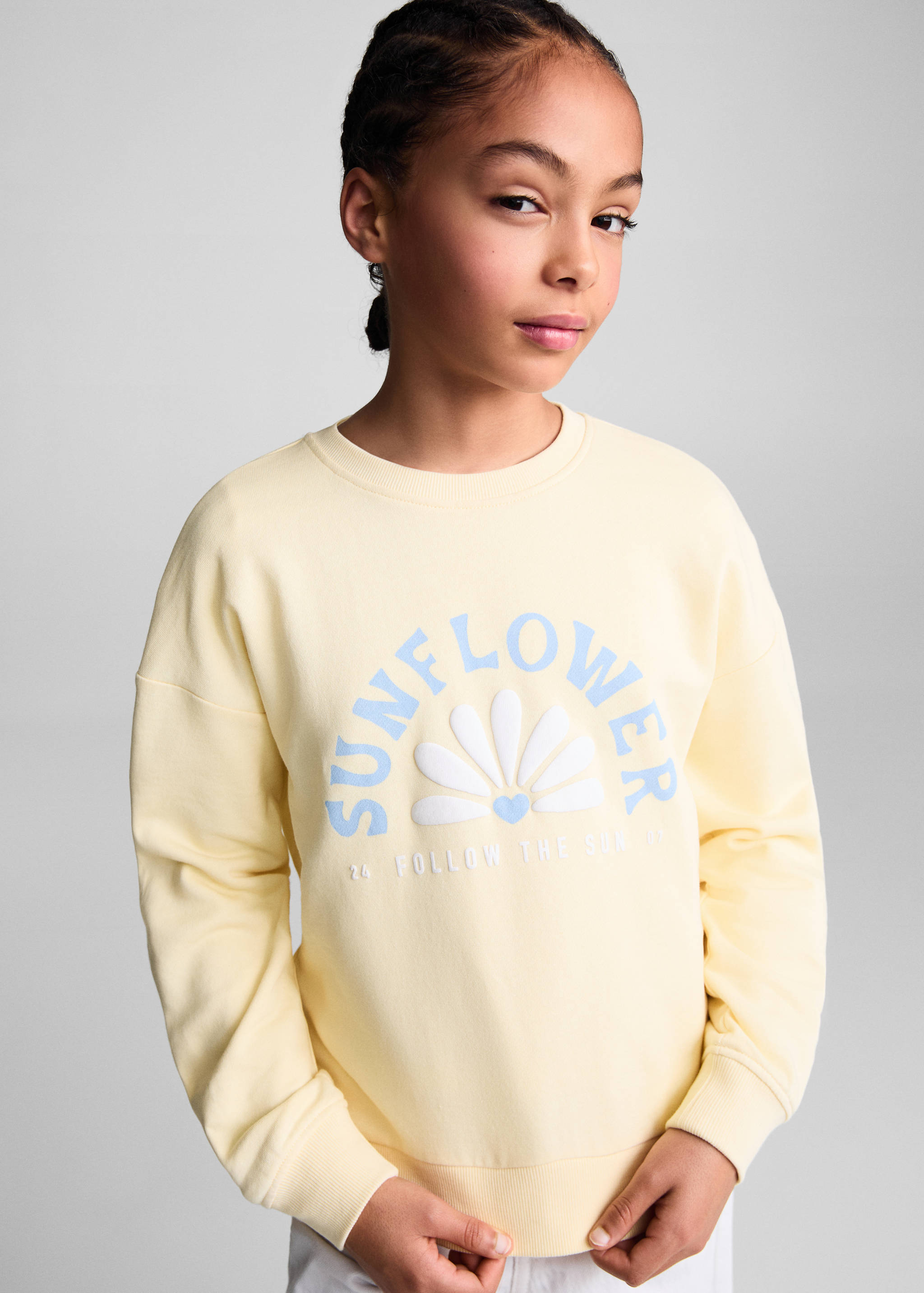 Cotton-blend message sweatshirt - Details of the article 1