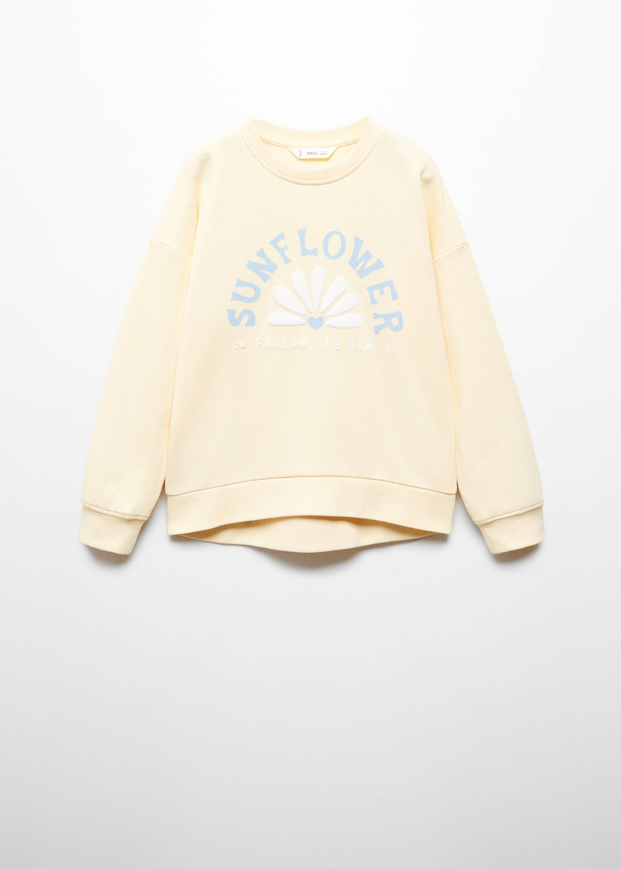 Cotton-blend message sweatshirt - Article without model