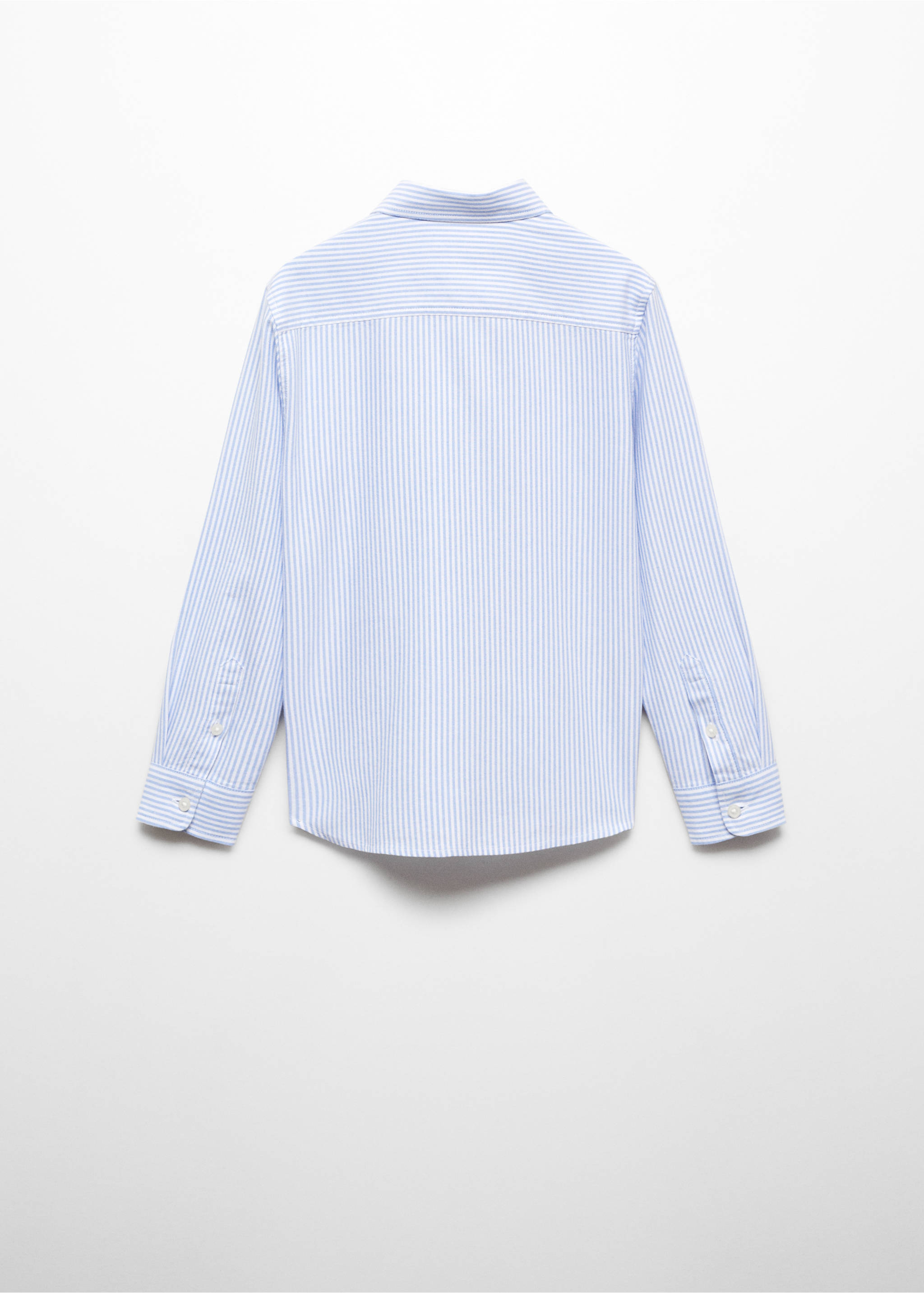 Striped Oxford shirt - Reverse of the article, Blue. Ref: 67040657-00.