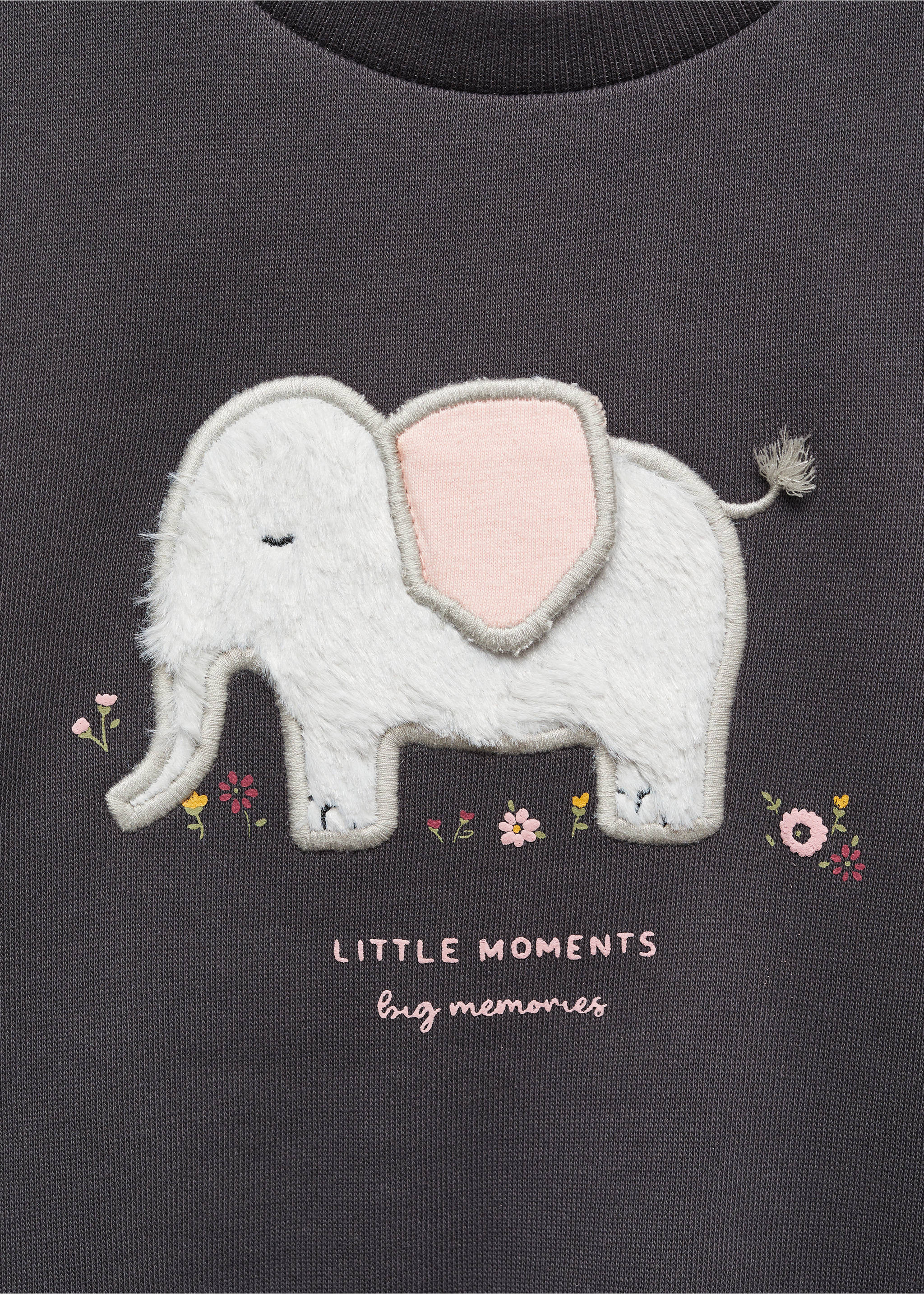 Printed cotton sweatshirt - Details of the article 0, Charcoal. Ref: 67040661-00.