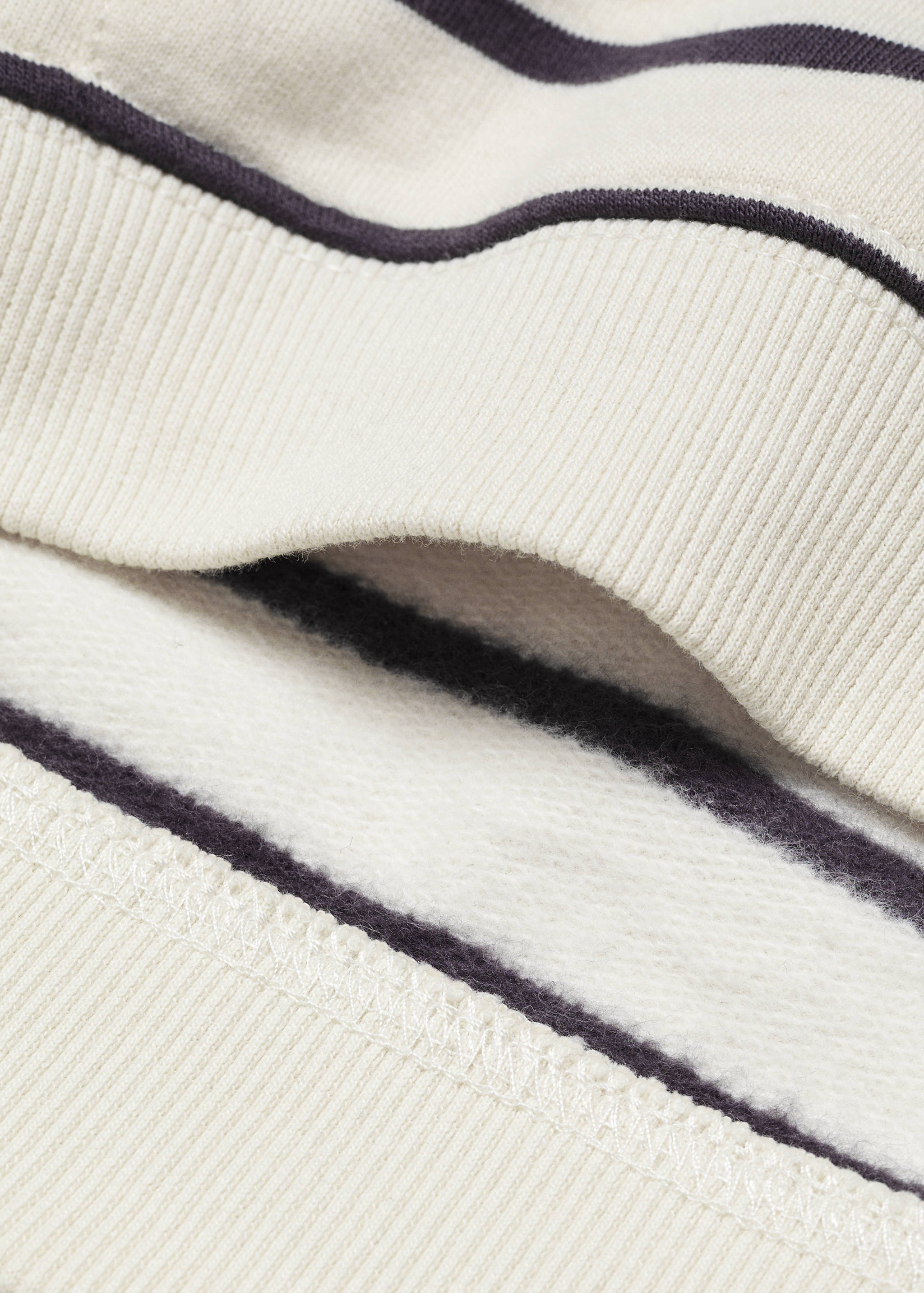 Striped cotton-blend sweatshirt - Details of the article 1