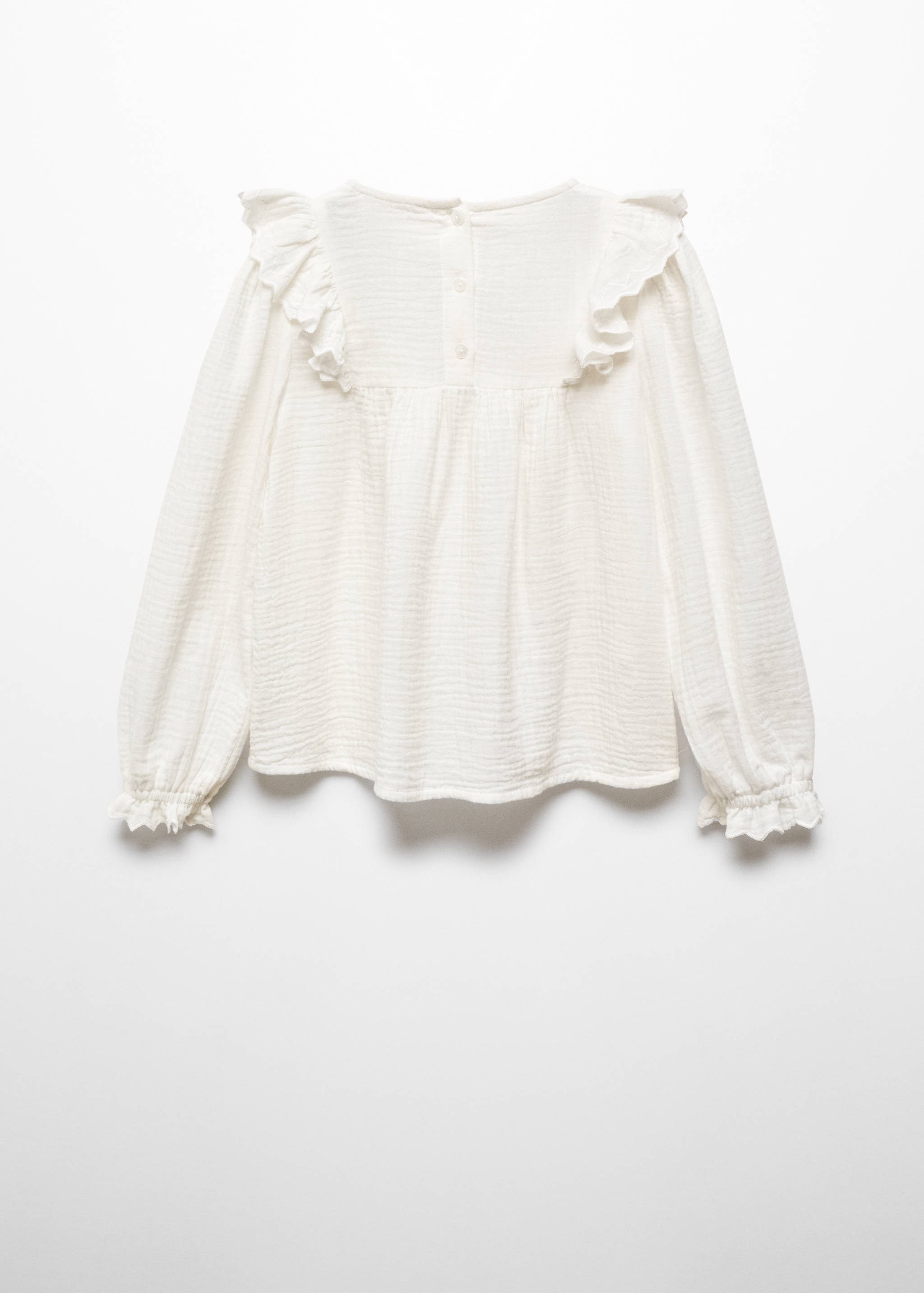 Blouse à plumetis volantée - Verso de l’article
