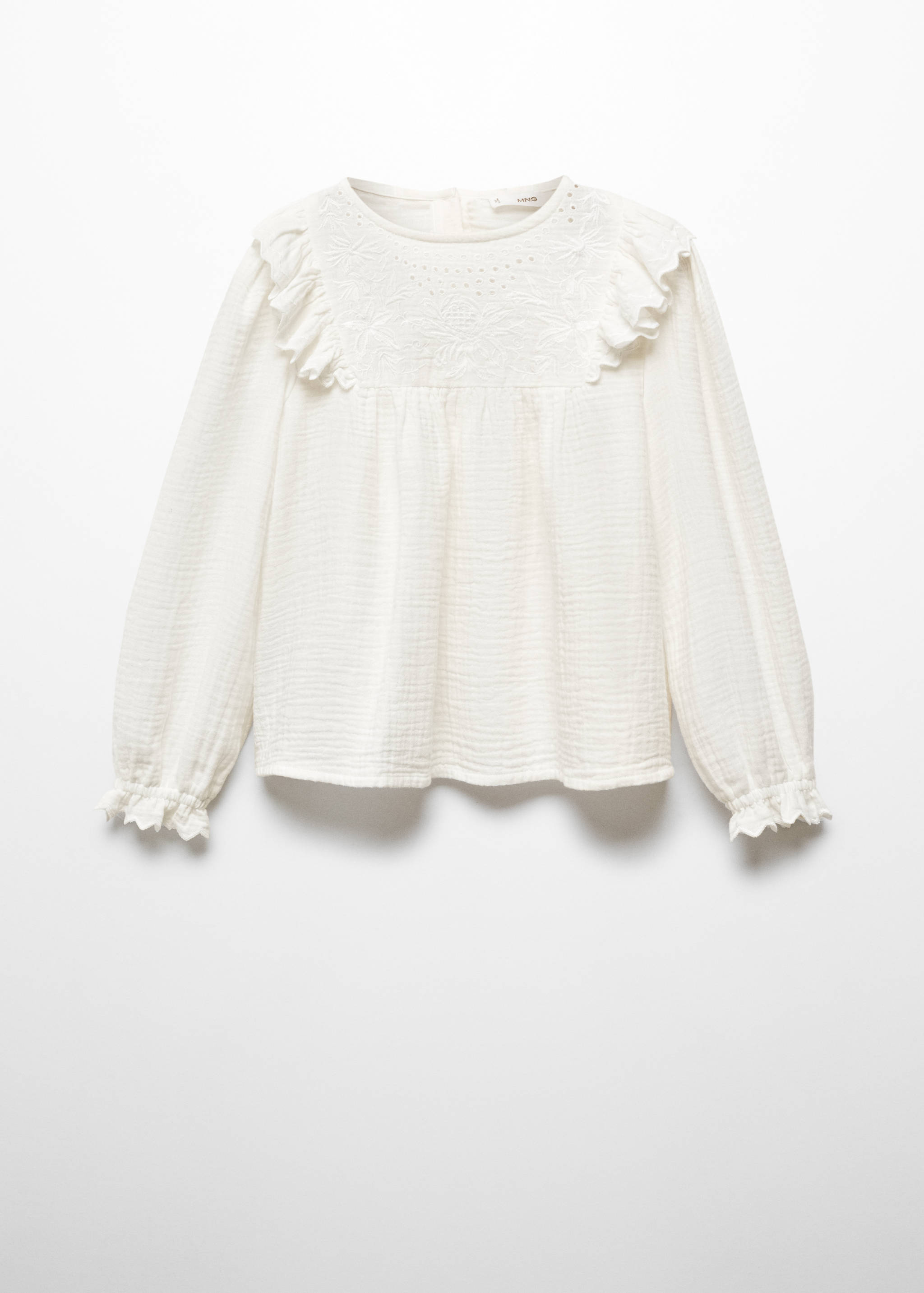 Blouse à plumetis volantée - Article sans modèle