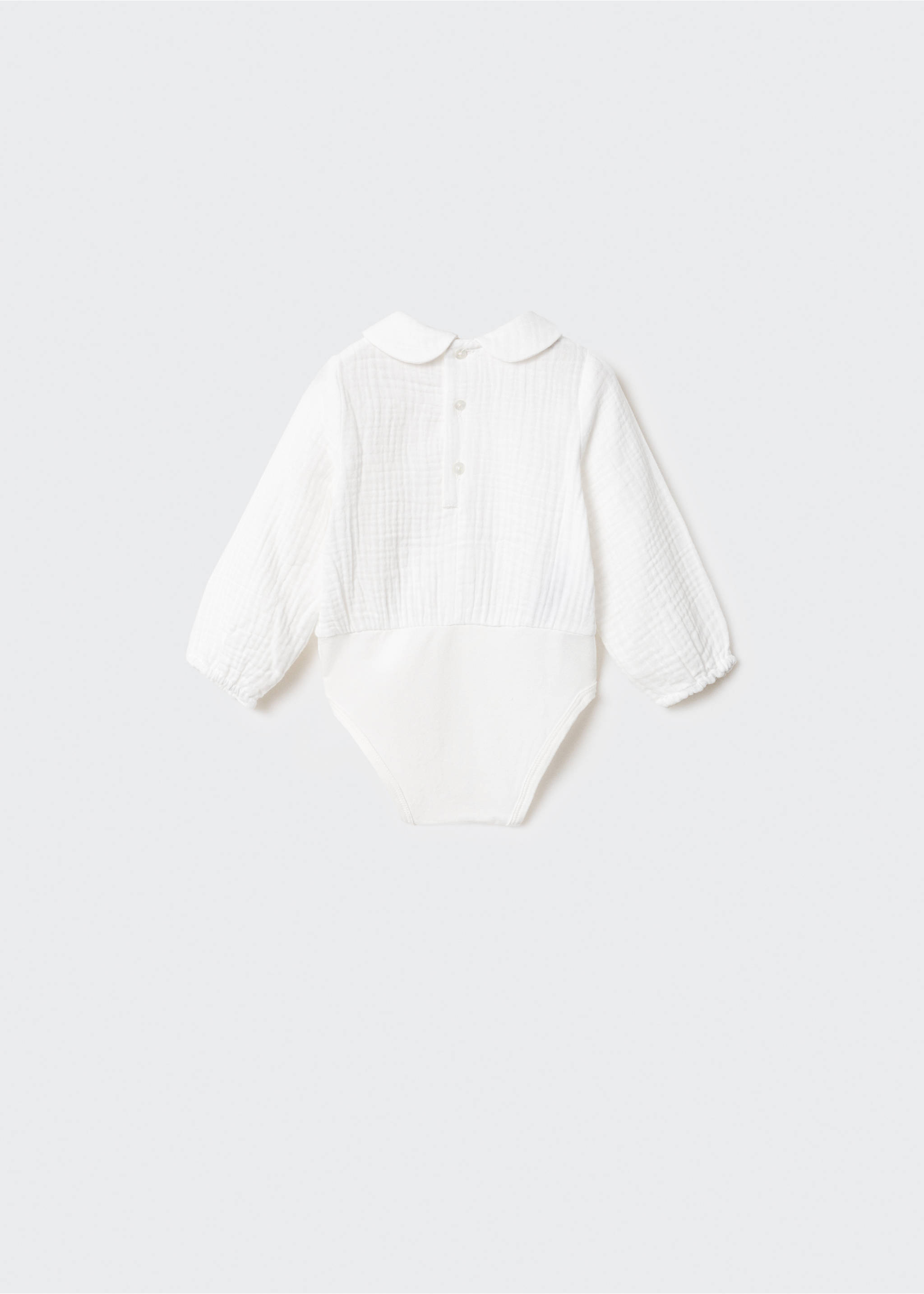 Cotton bodysuit blouse - Reverse of the article, Off White. Ref: 67040669-00.