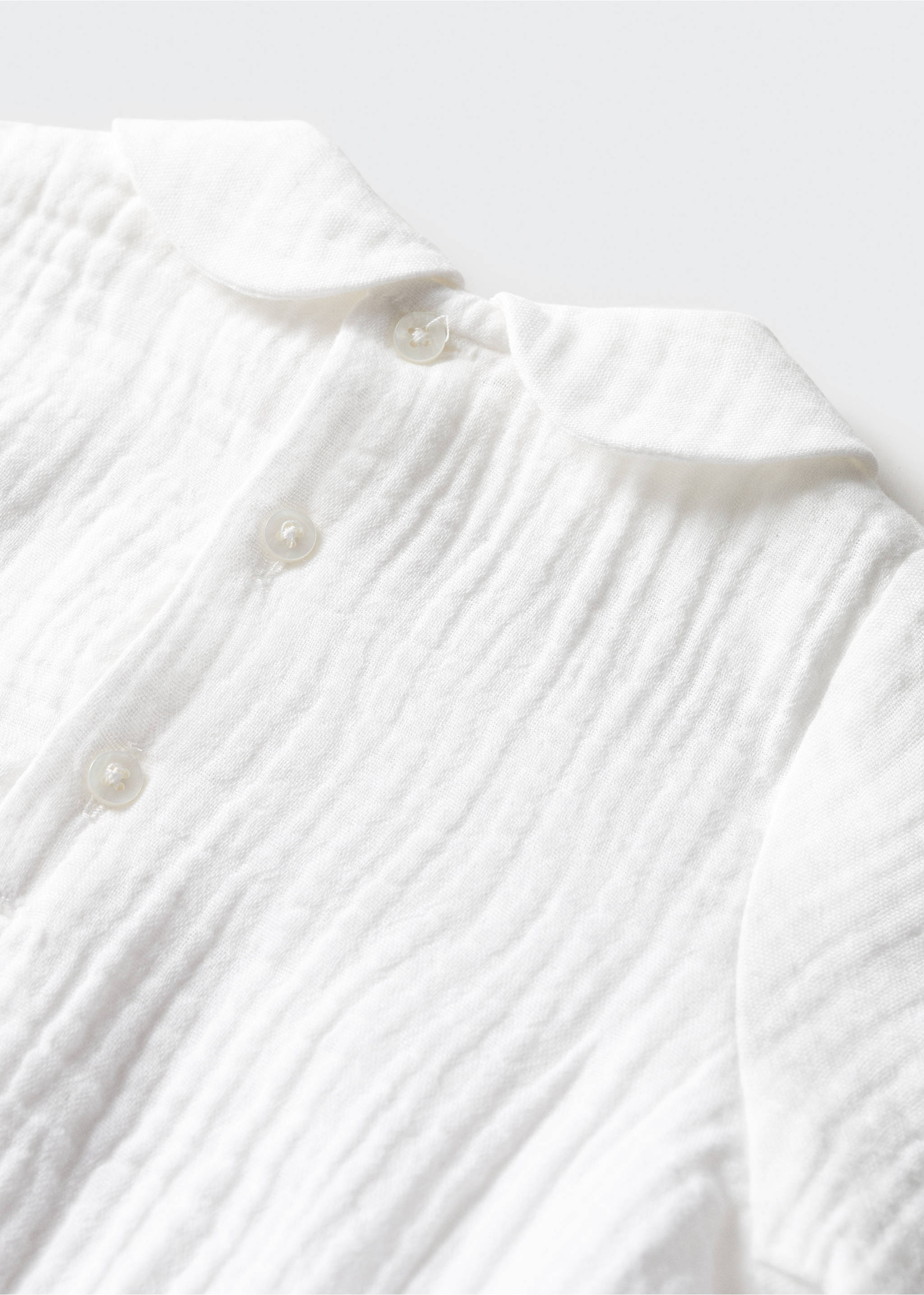 Cotton bodysuit blouse - Details of the article 0, Off White. Ref: 67040669-00.