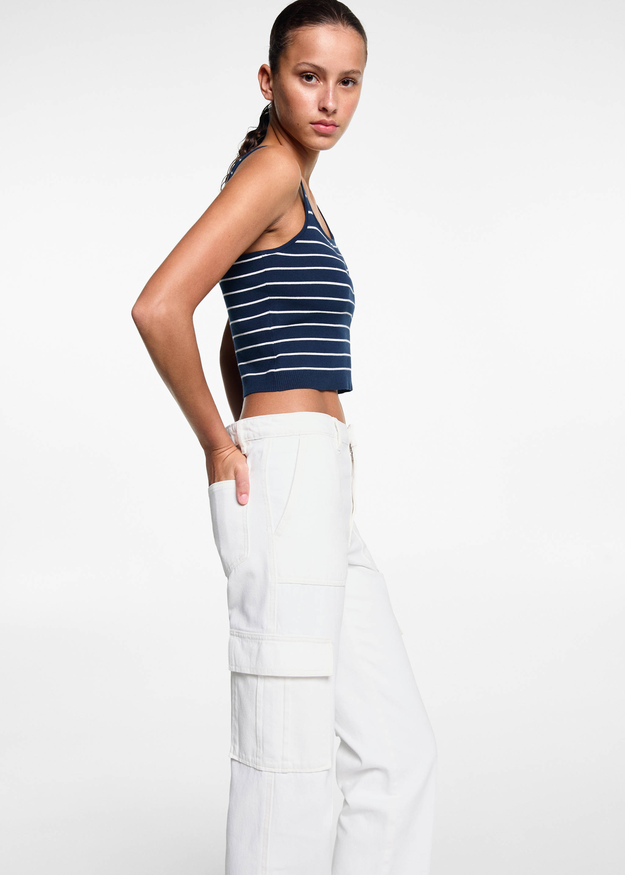 Straight-fit cargo jeans - Medium plane