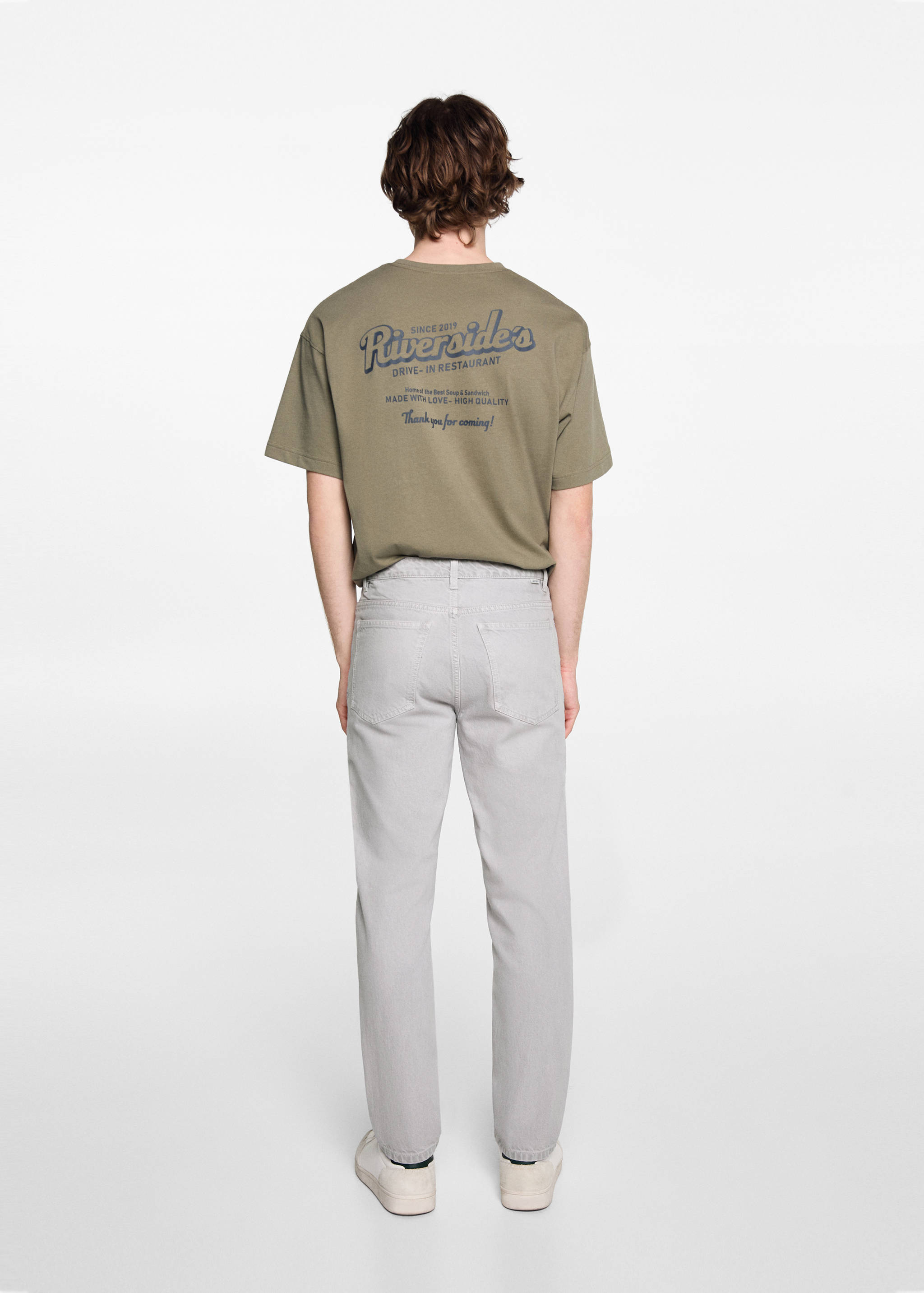 Regular-fit cotton trousers - Reverse of the article