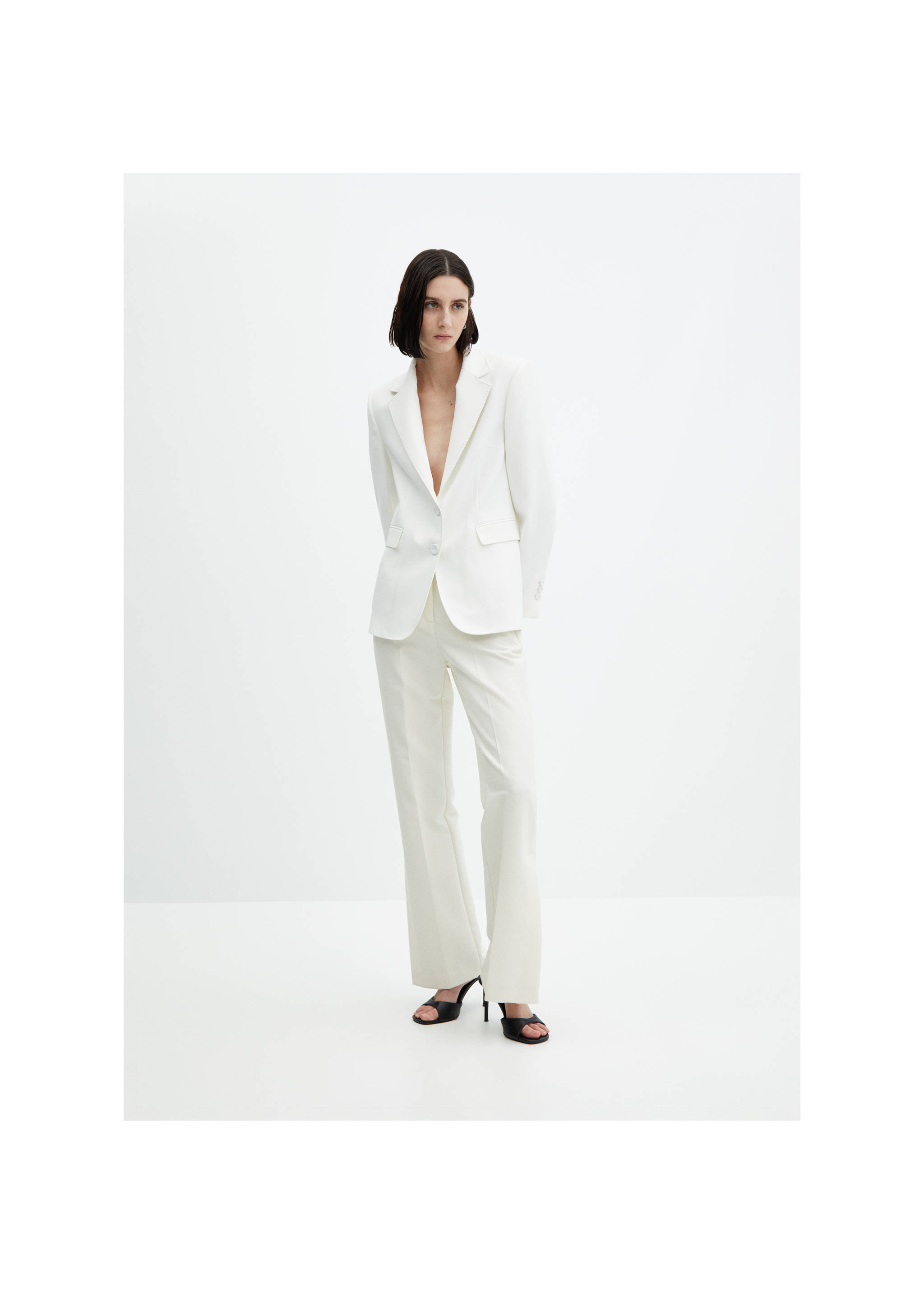 Straight-fit suit jacket - General plane, White. Ref: 67041009-00.
