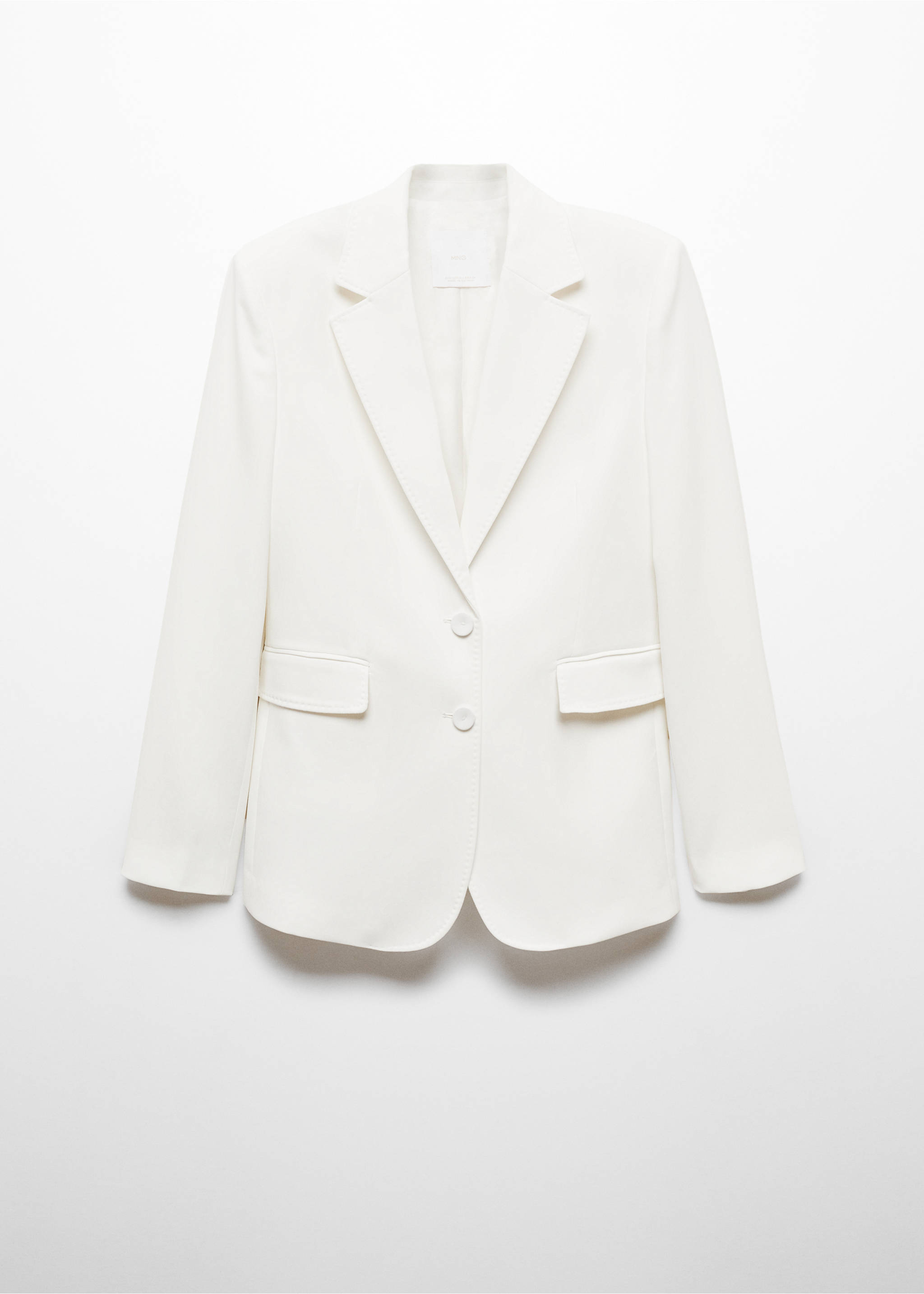 Straight-fit suit jacket - Article without model, White. Ref: 67041009-00.