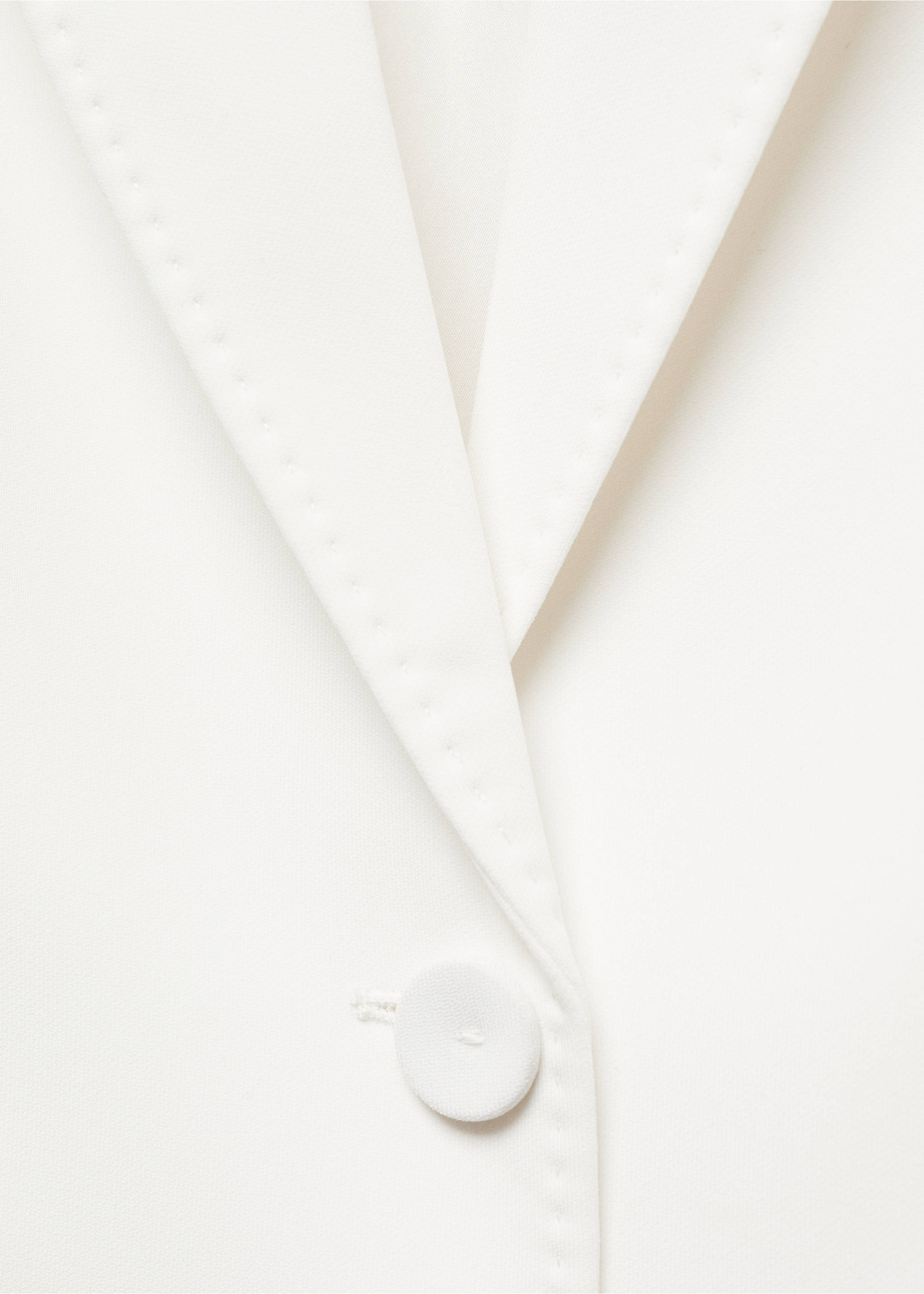 Straight-fit suit jacket - Details of the article 8, White. Ref: 67041009-00.