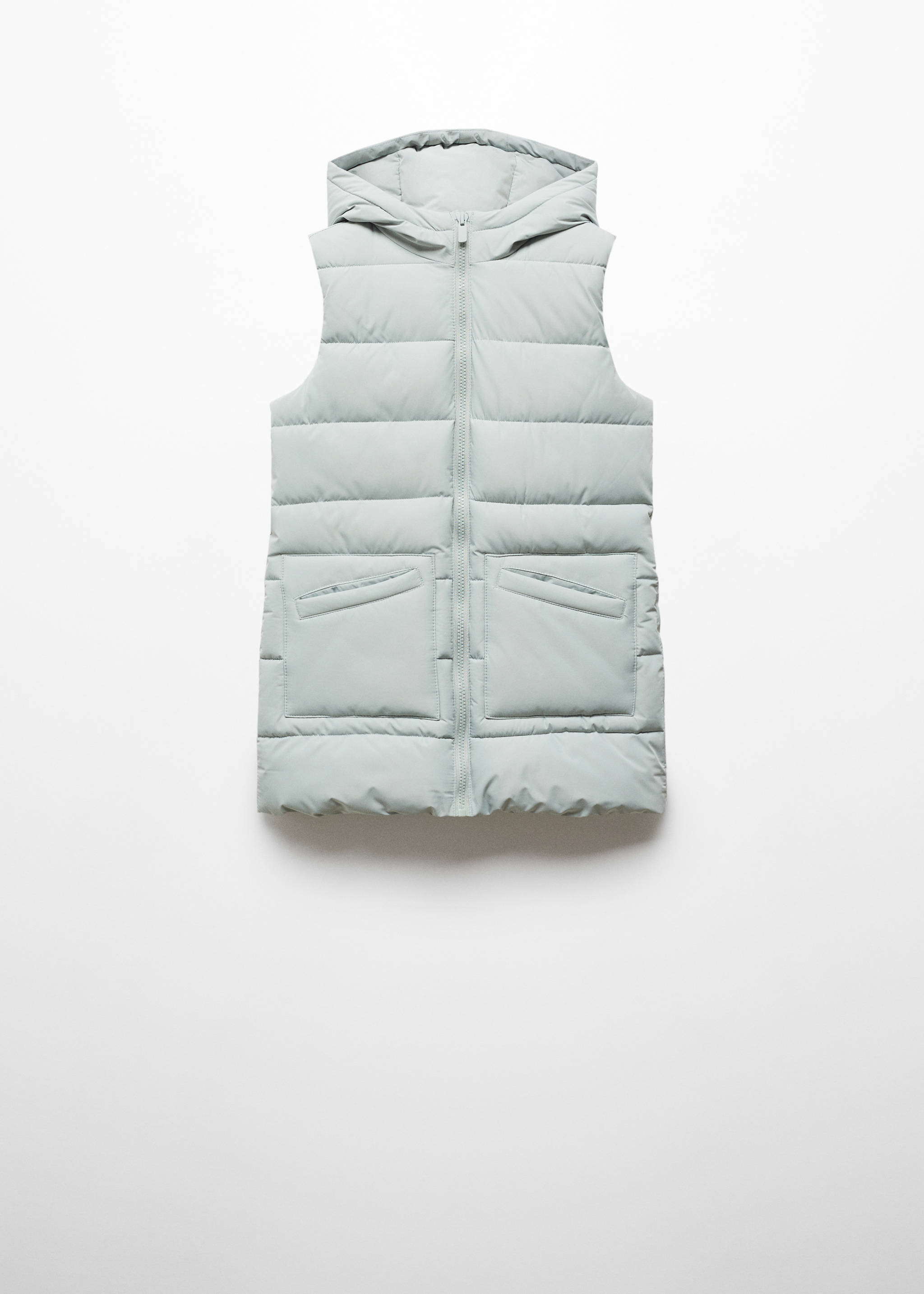 Quilted gilet with hood - Article without model