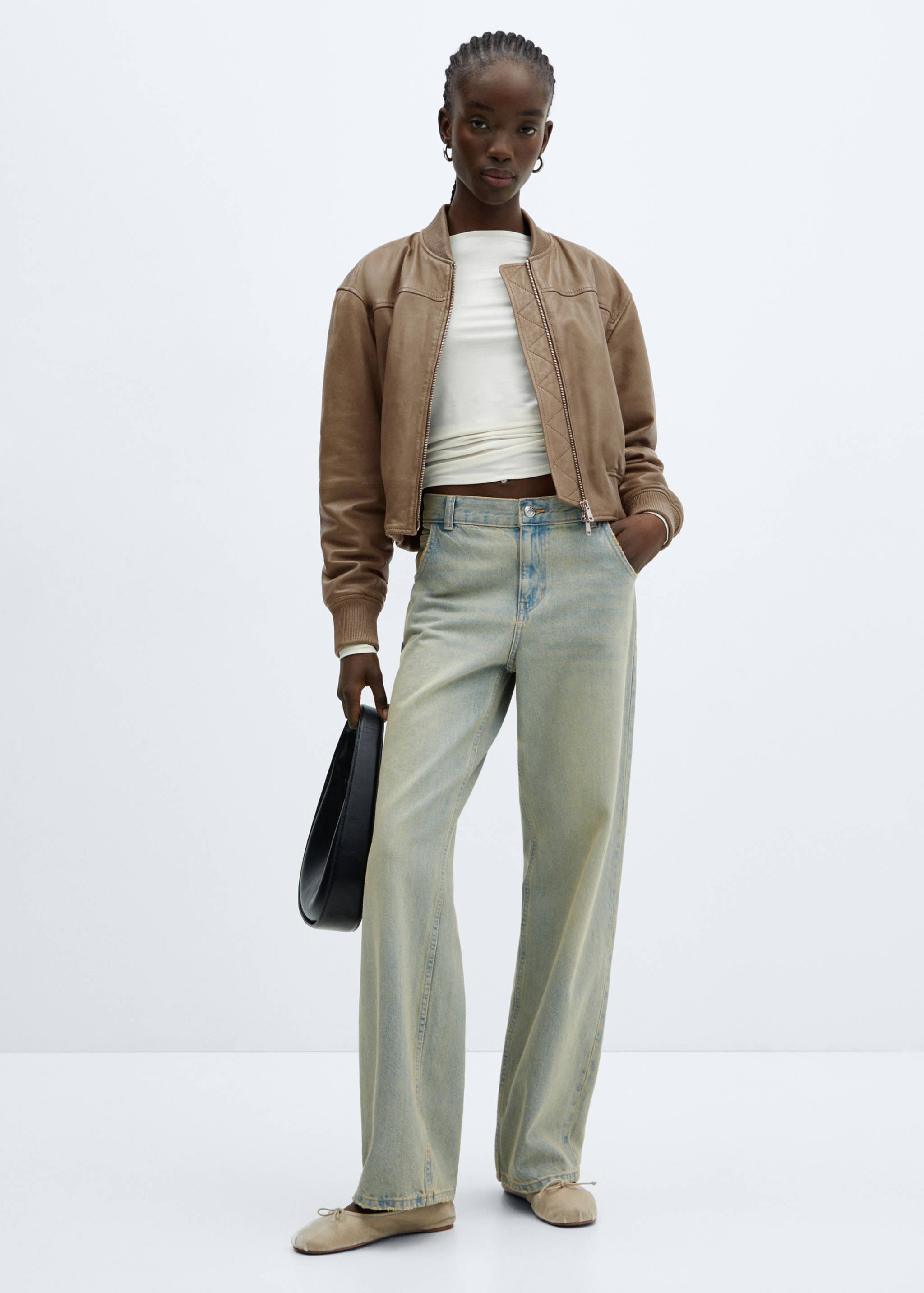 Caçadora bomber pell - Pla general