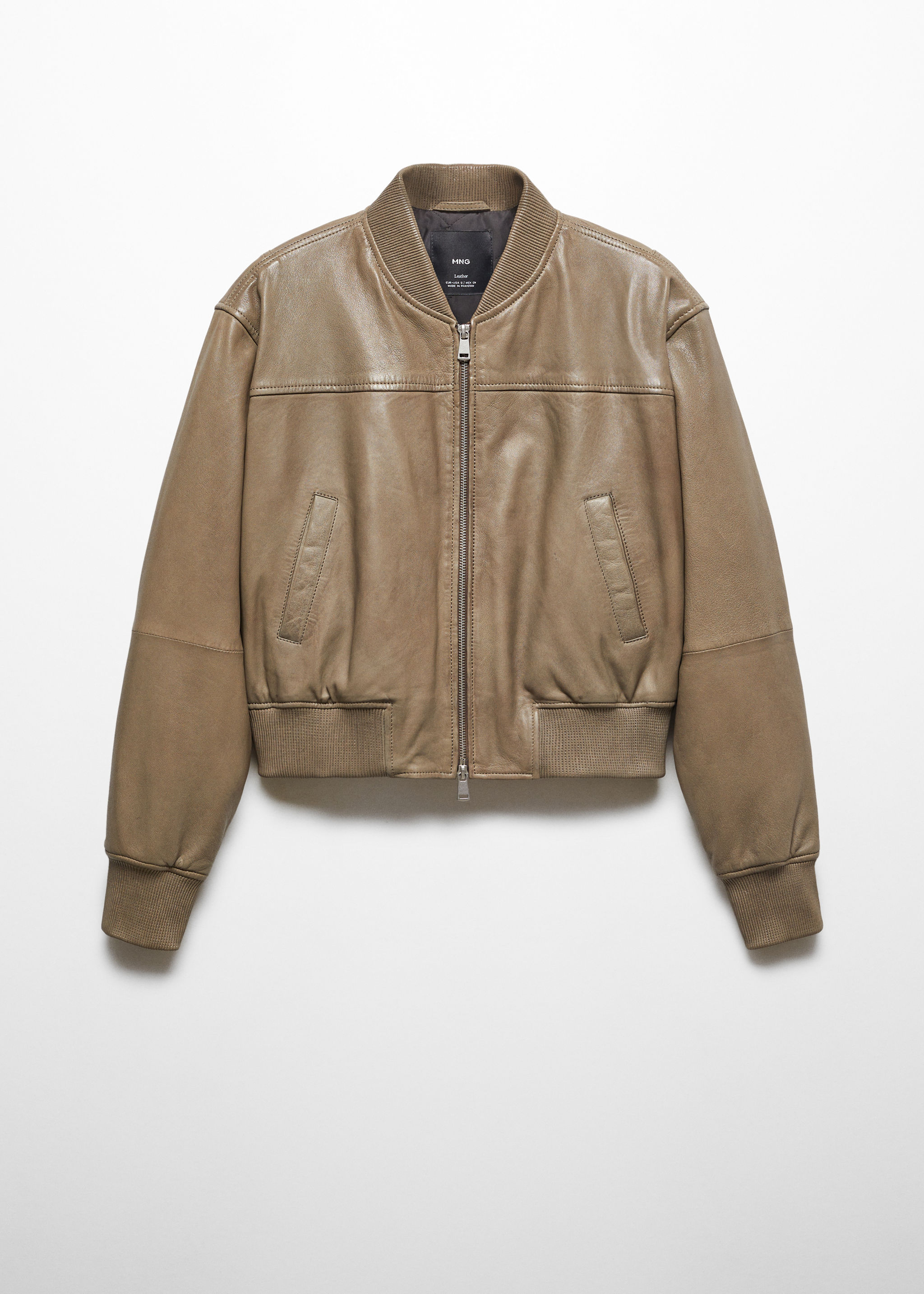 Kožená bunda bomber - Zboží bez modelu
