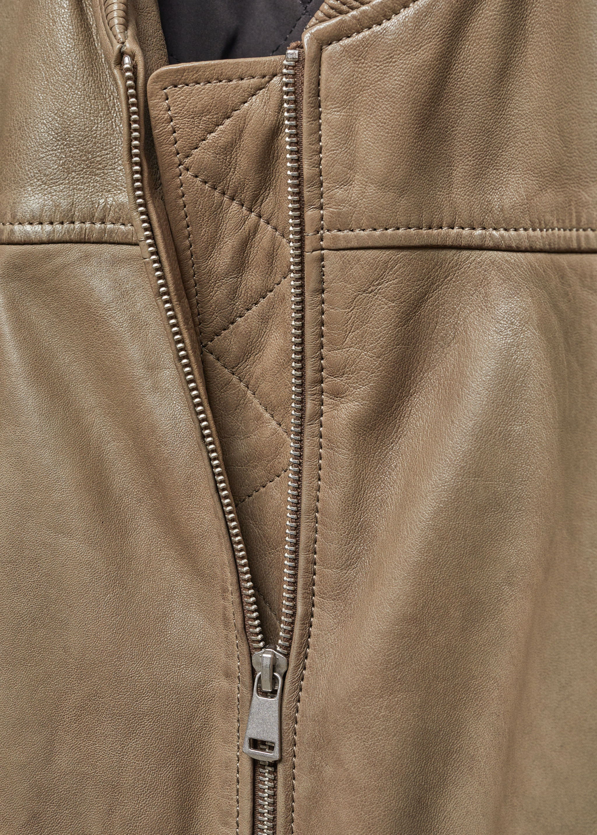 Kožená bunda bomber - Detail zboží 8