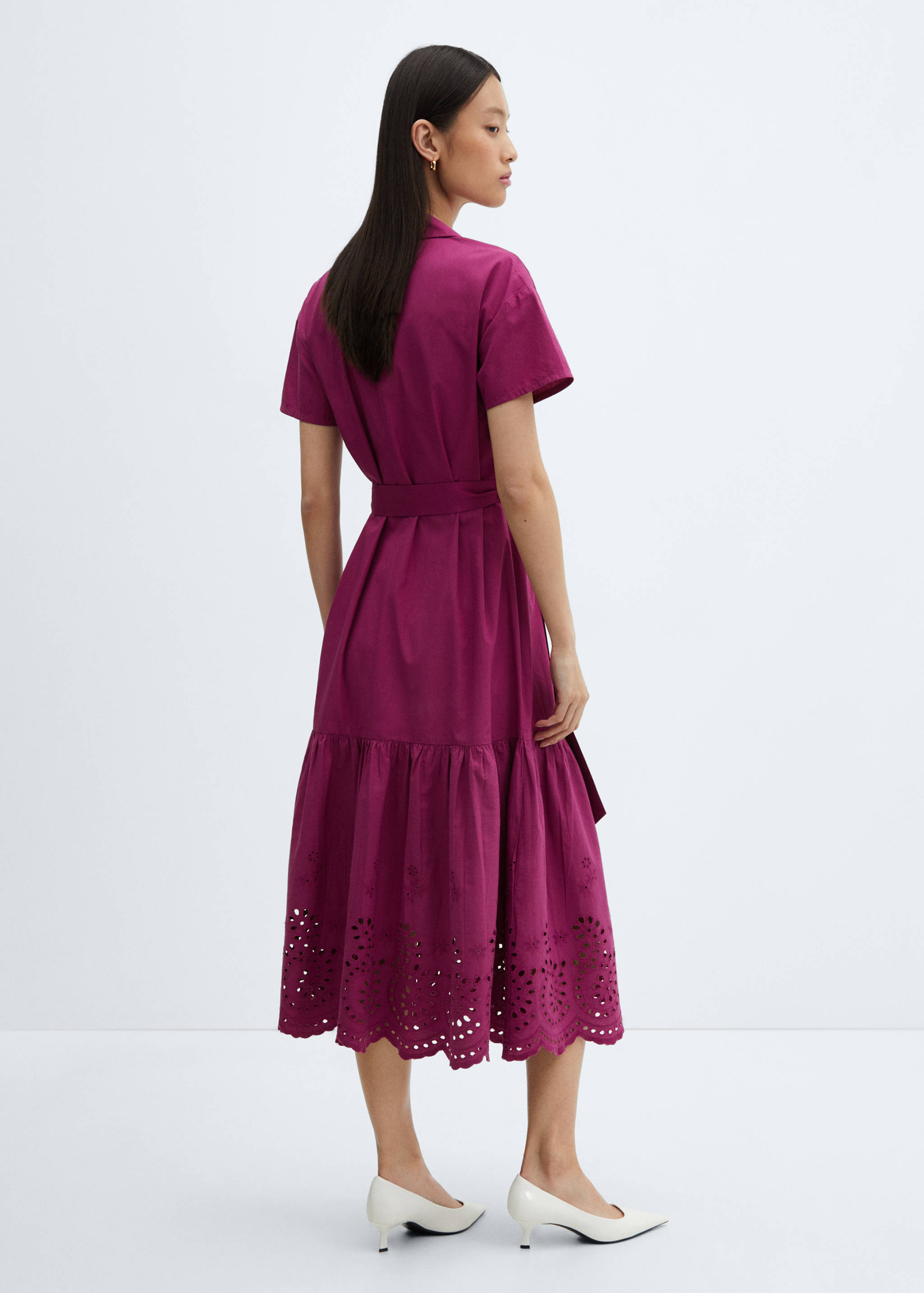 Shirt dress with lace design - Reverse of the article