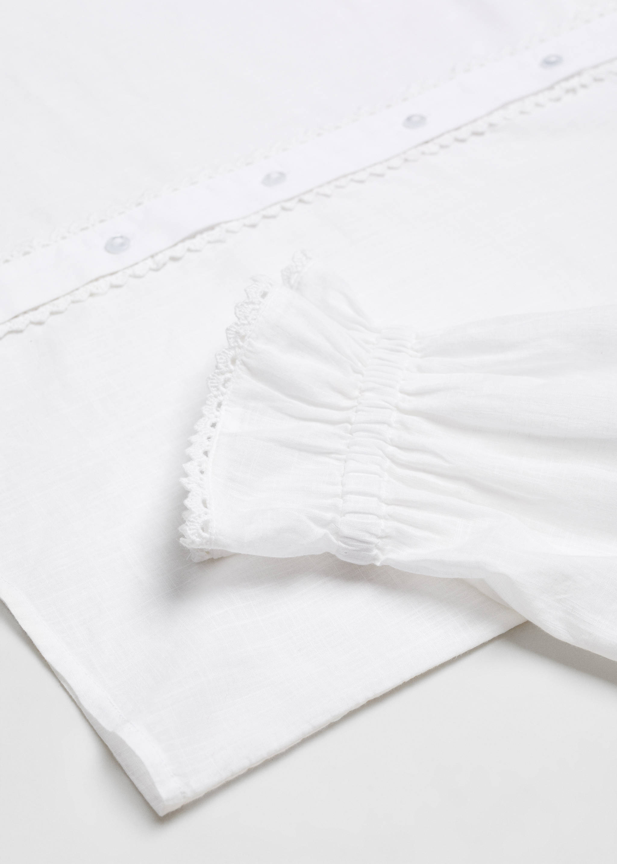 Puff-sleeve cotton shirt - Details of the article 8