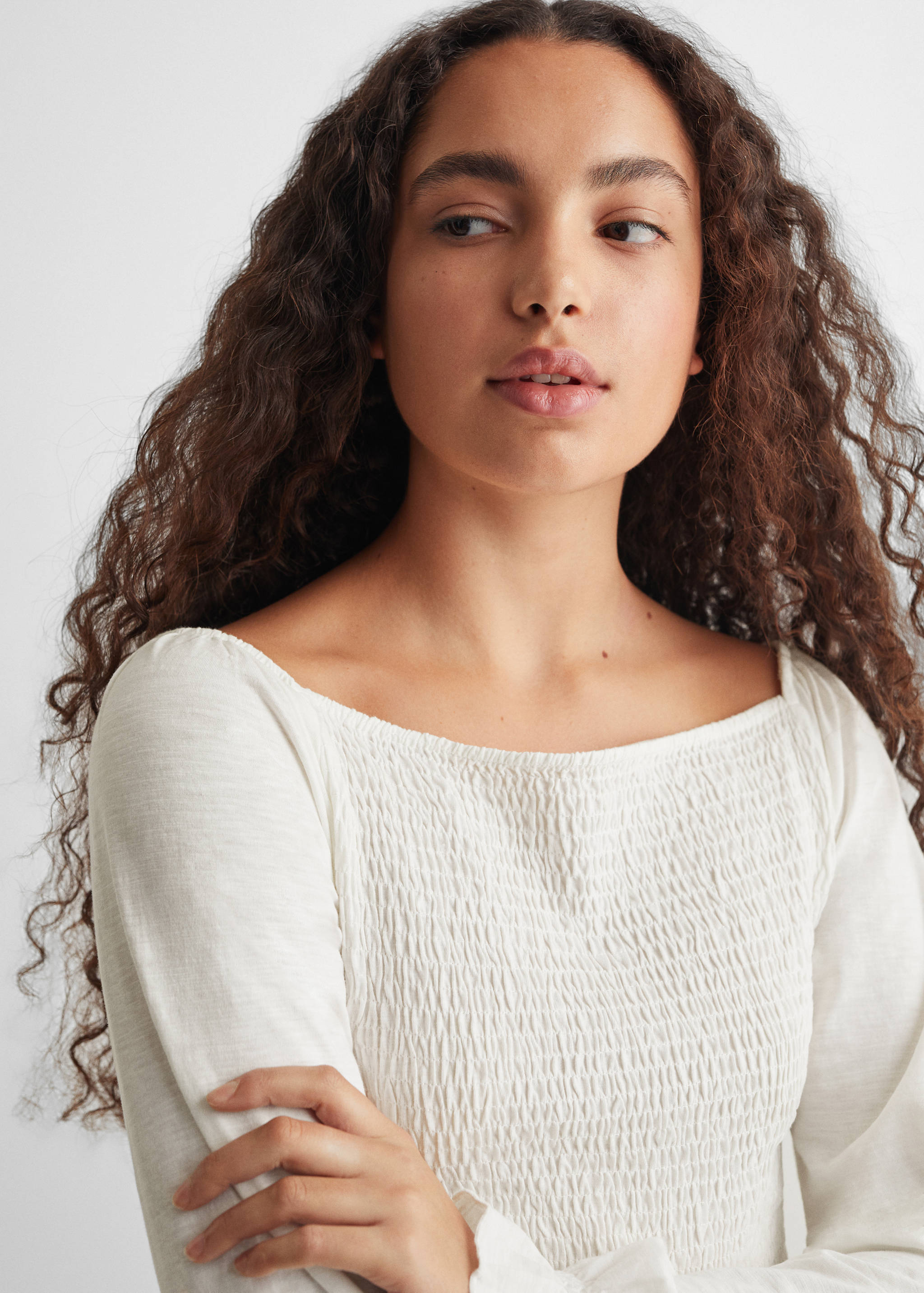 T-shirt froncé manches longues - Détail de l'article 1