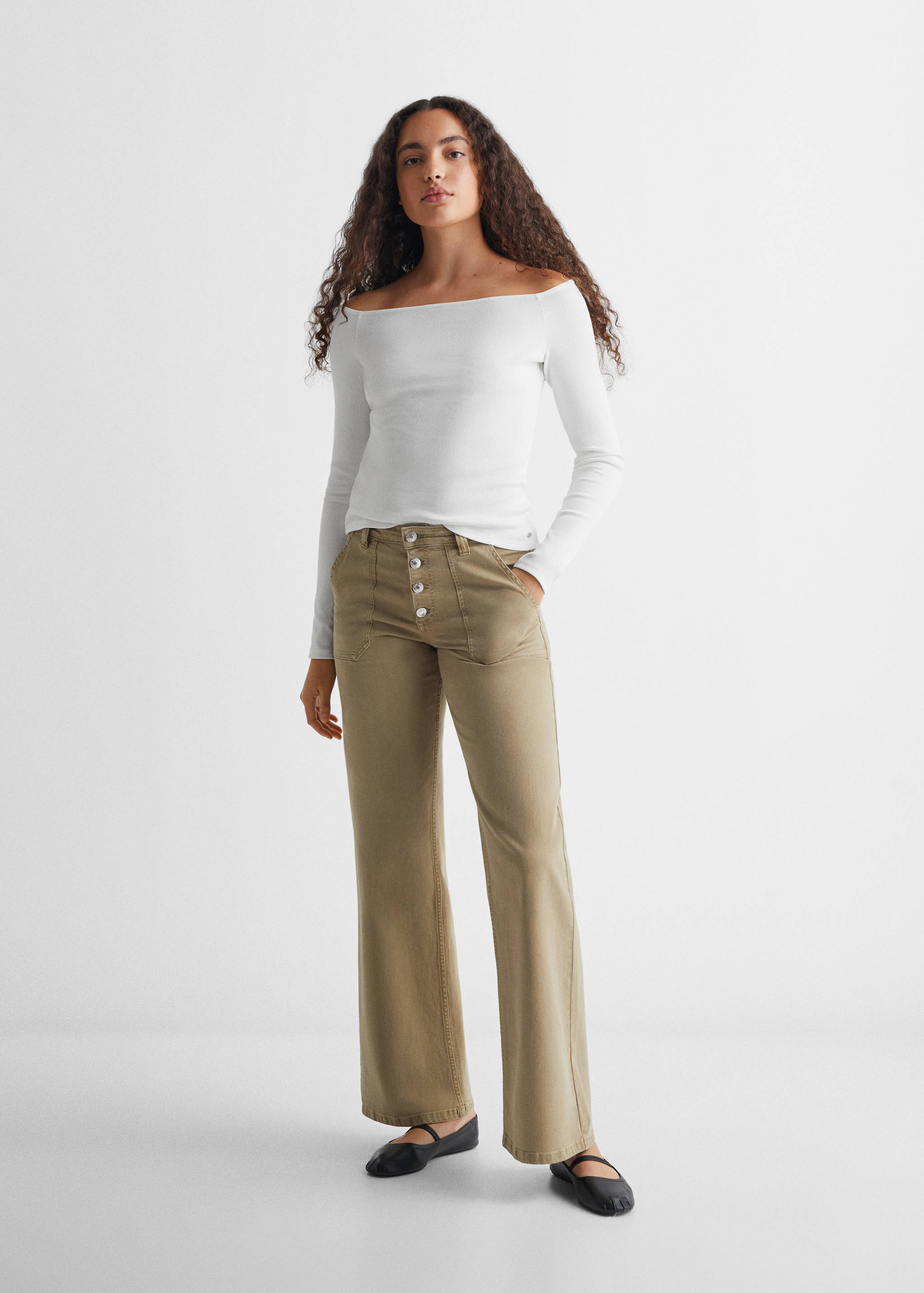 Samarreta canalé espatlles descobertes - Pla general