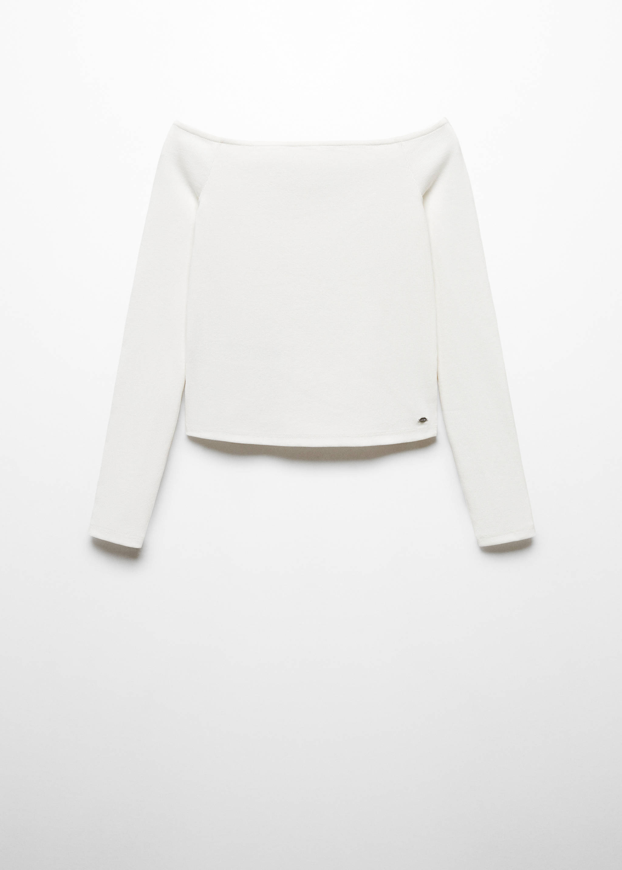Schulterfreies Ripp-T-Shirt - Artikel ohne Model
