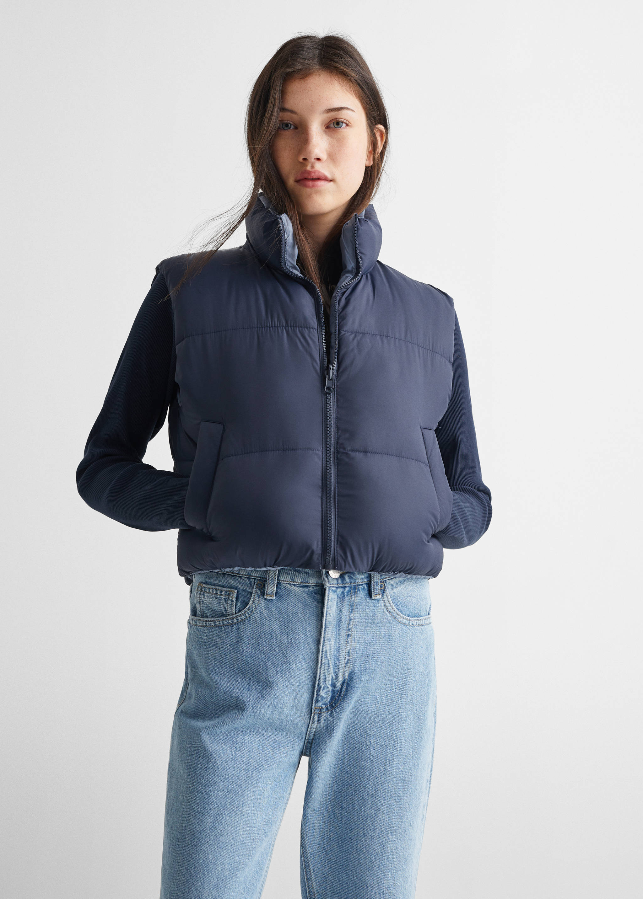 Gilet matelassé réversible - Plan moyen