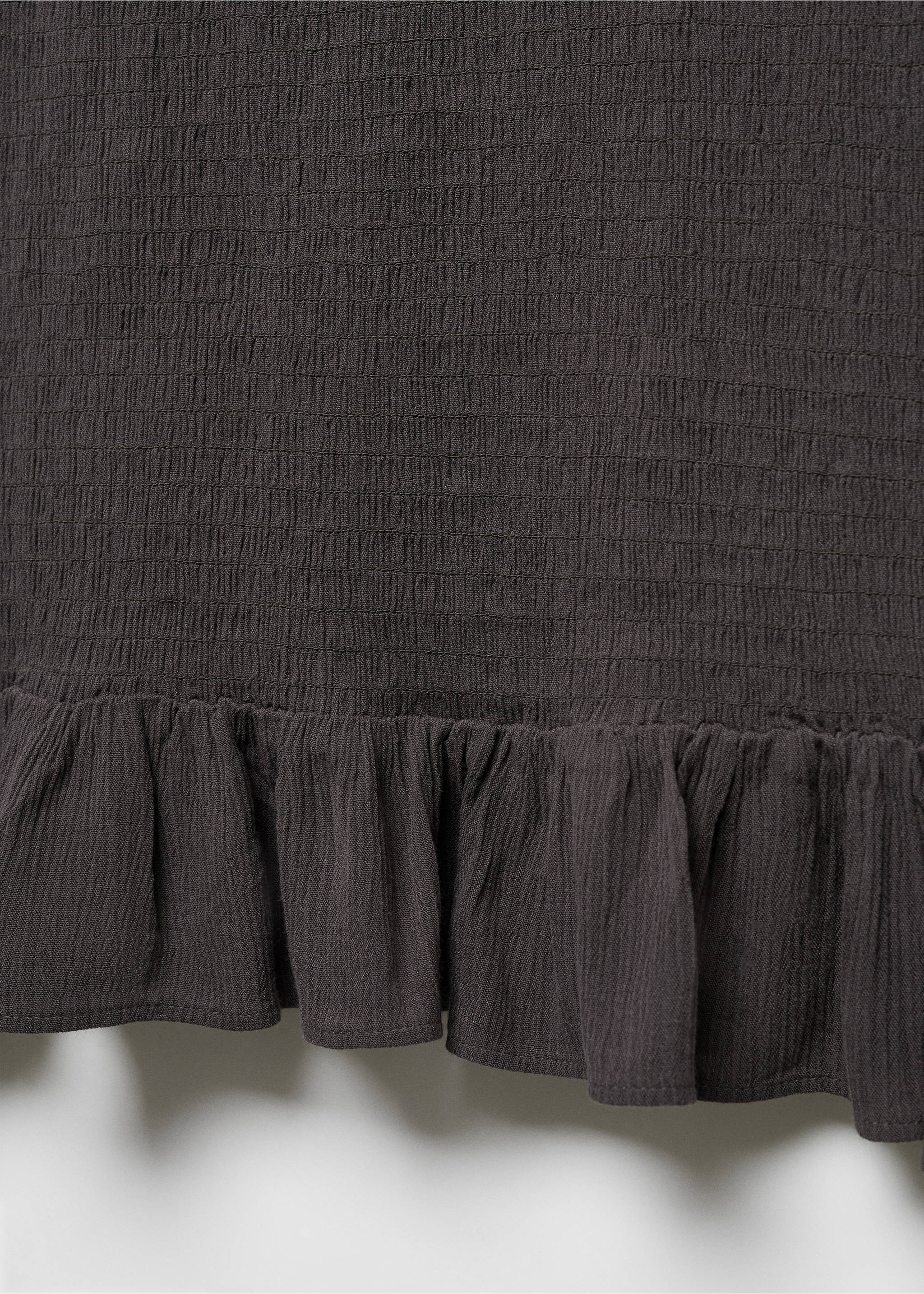 Ruched flowing blouse - Details of the article 8, Charcoal. Ref: 67042918-00.