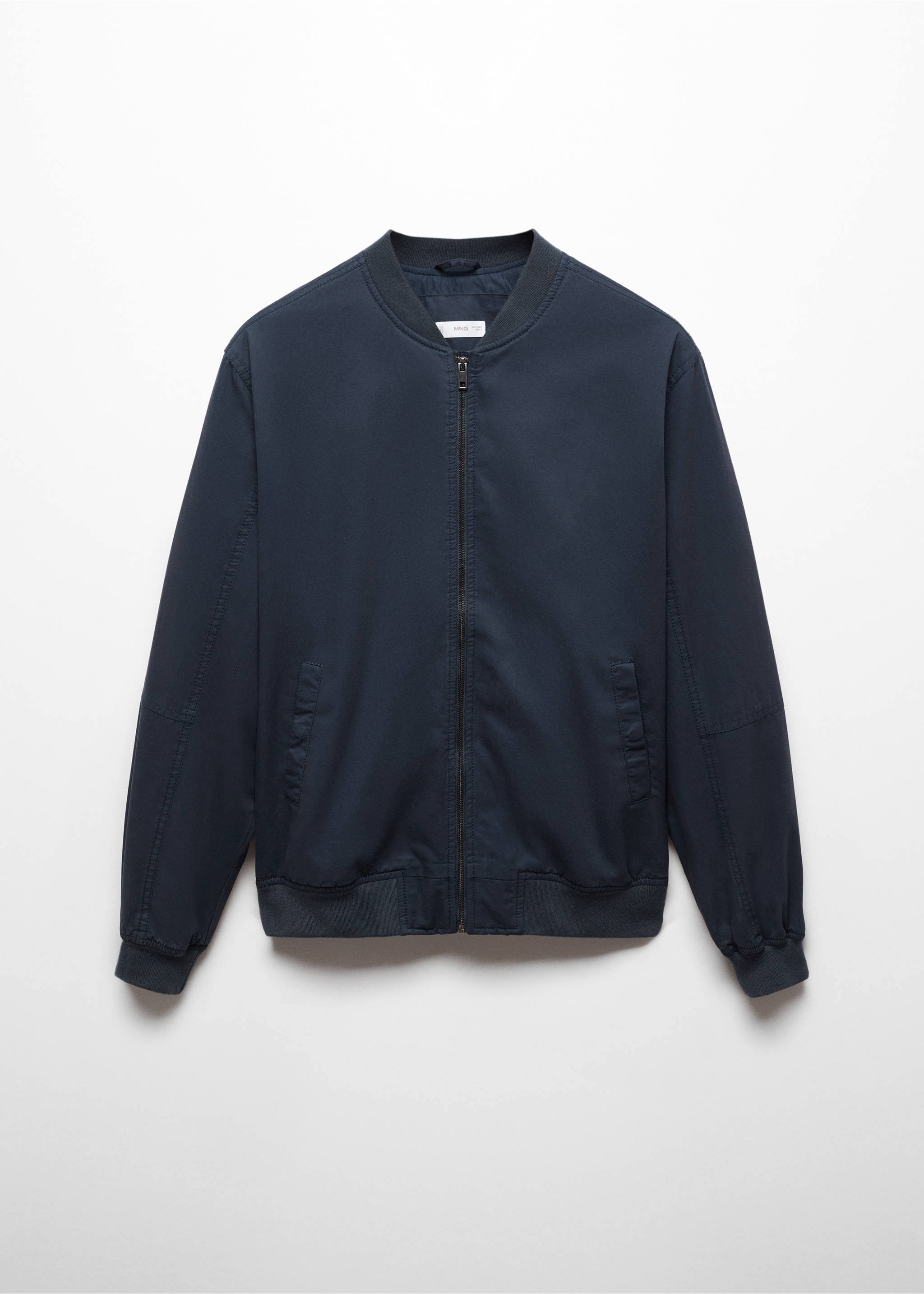 Cotton bomber jacket - Article without model, Blue. Ref: 67042919-00.