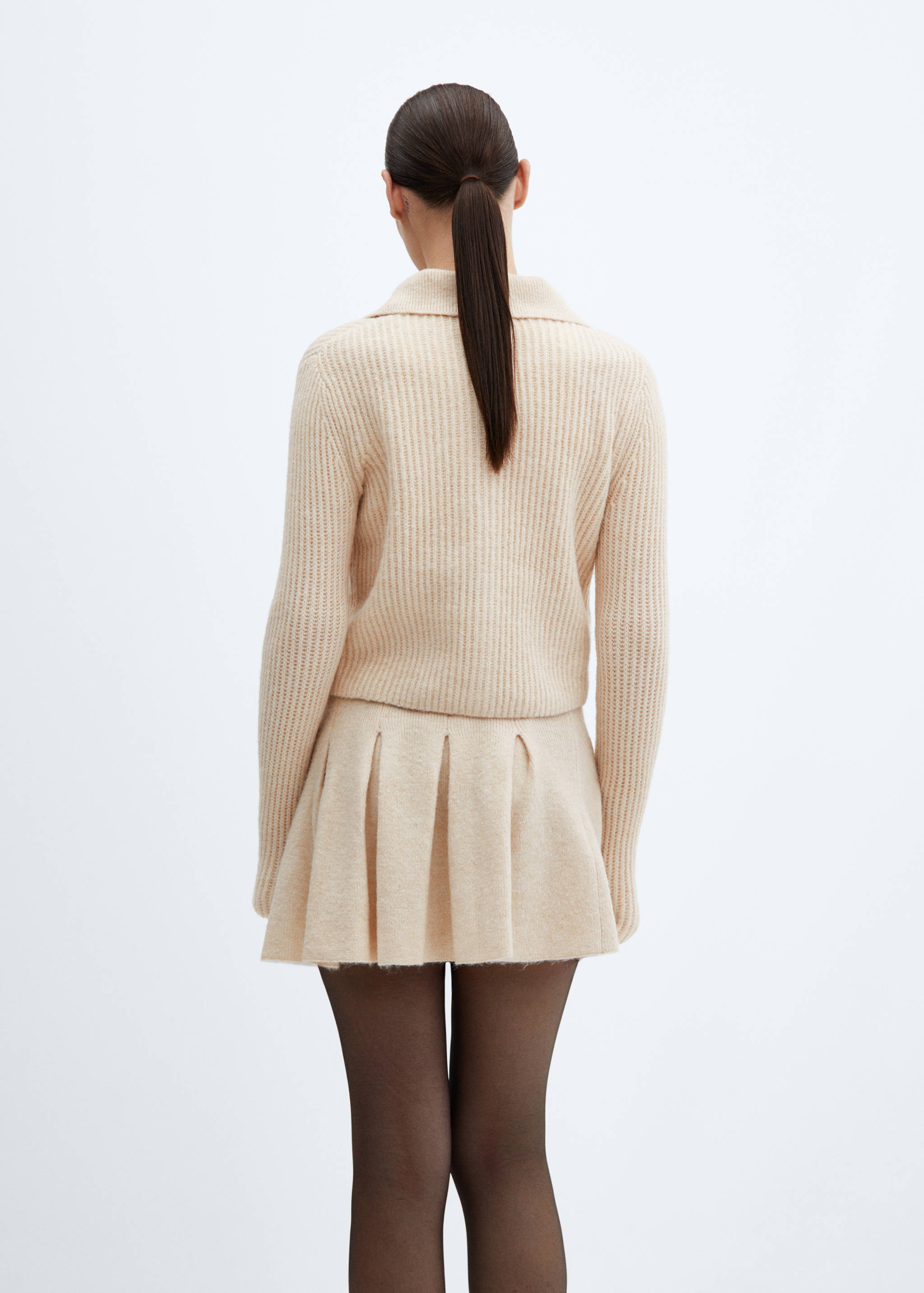 Fustă din tricot cu clini - Spatele articolului