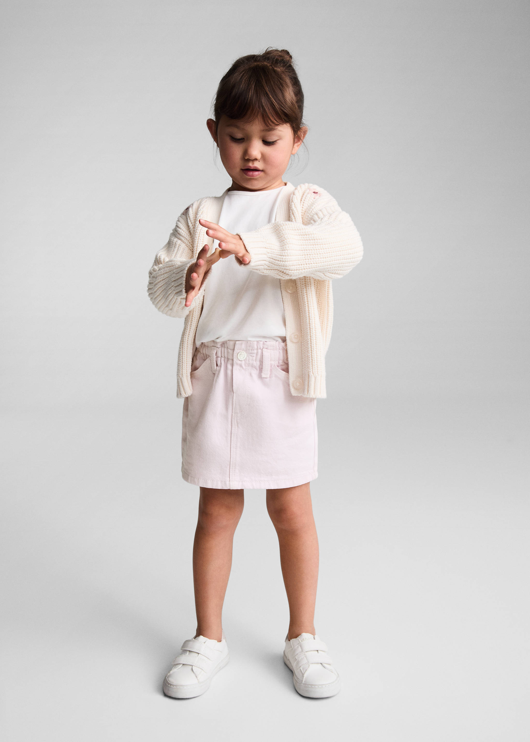 Paperbag denim skirt - General plane