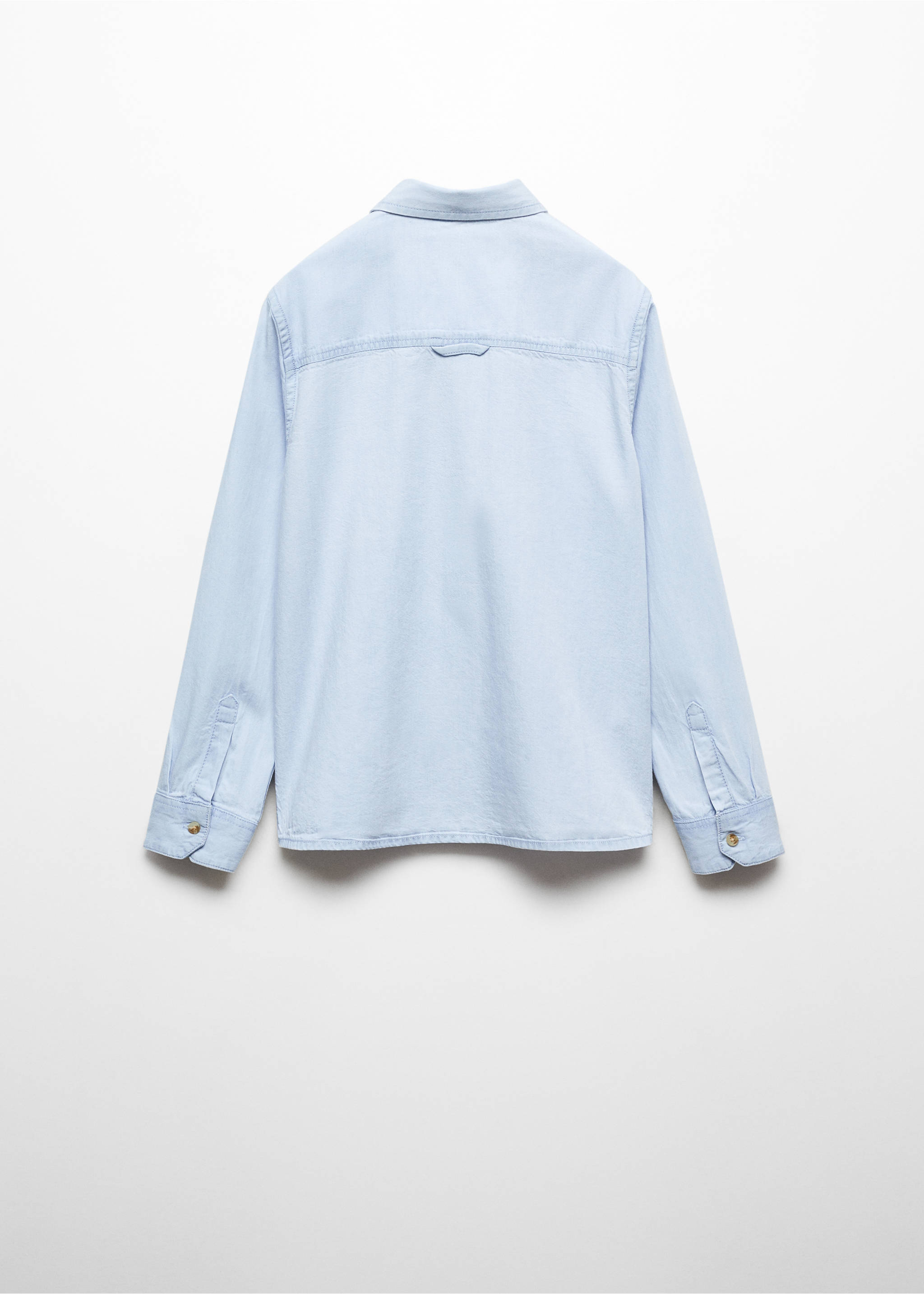 Pocket denim shirt - Reverse of the article, Light Blue. Ref: 67043685-00.