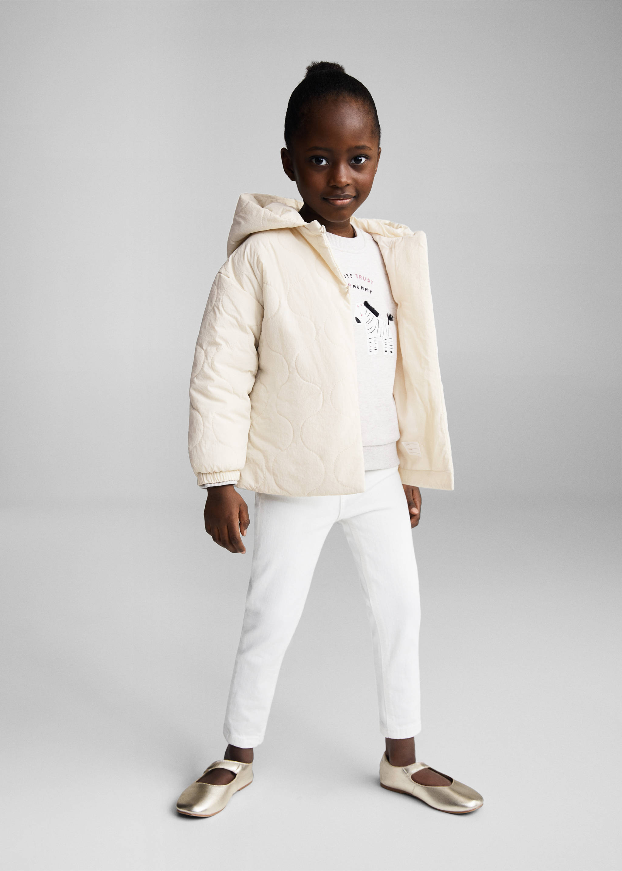 Quilted jacket - General plane, Ecru. Ref: 67043687-00.