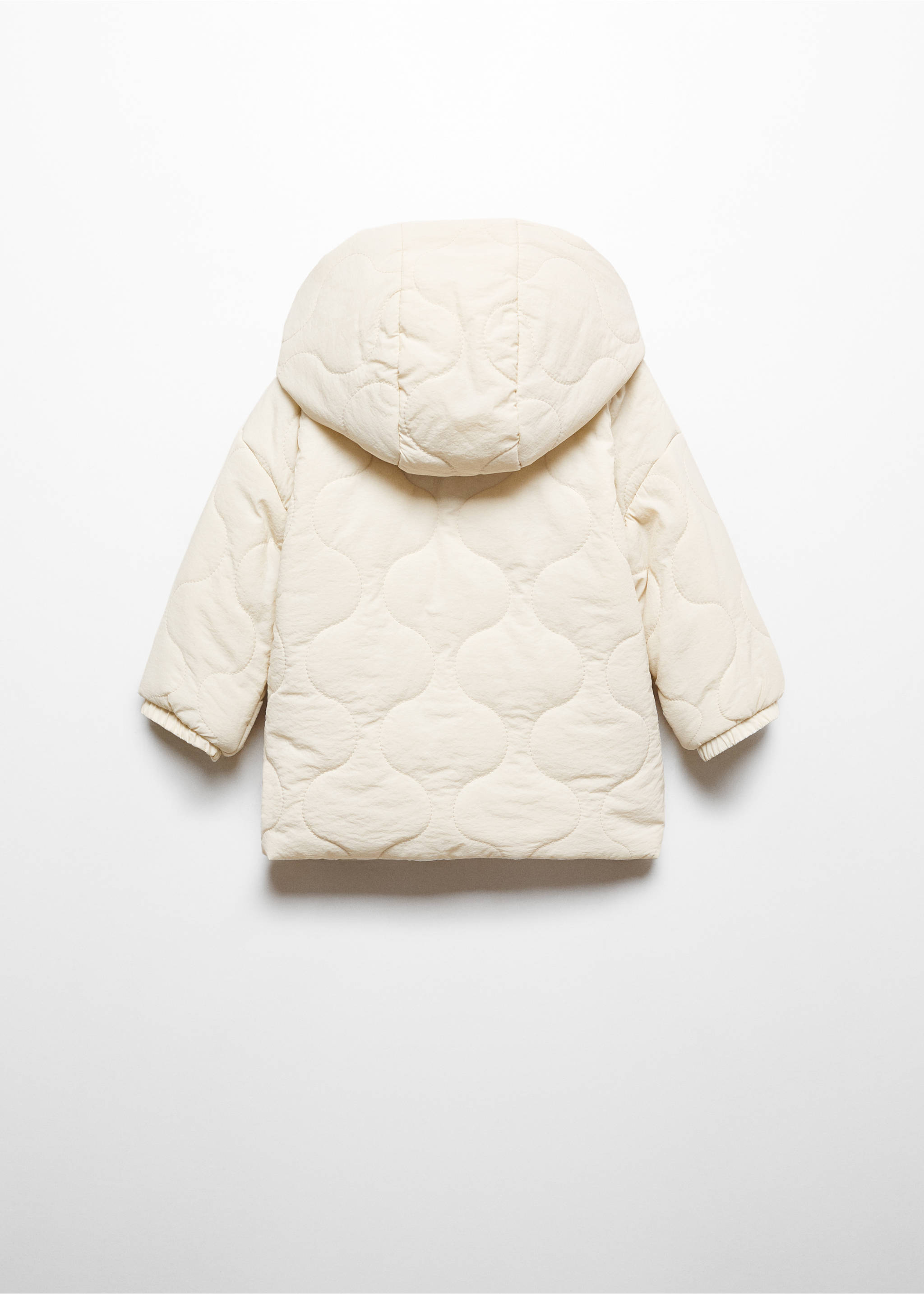 Quilted jacket - Reverse of the article, Ecru. Ref: 67043687-00.