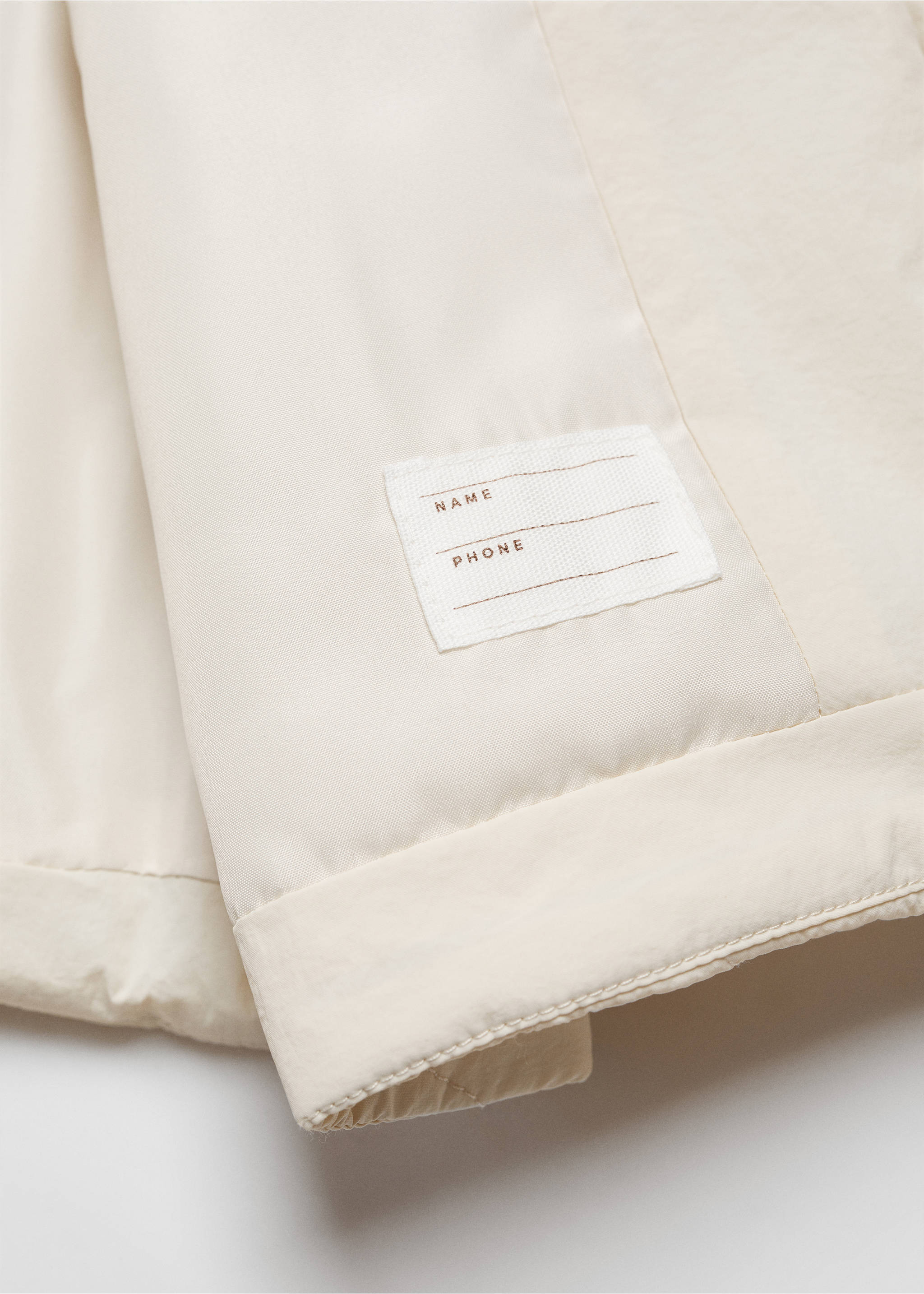 Quilted jacket - Details of the article 0, Ecru. Ref: 67043687-00.