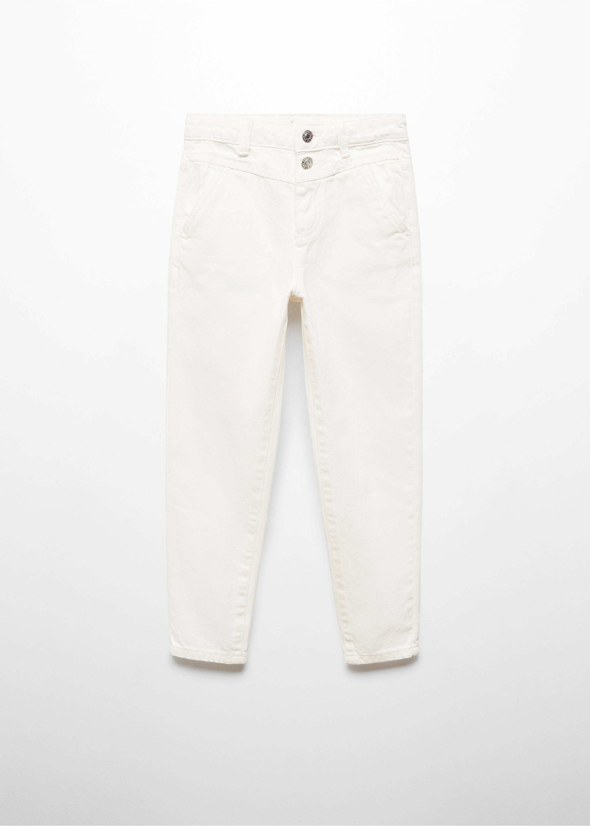 Cotton mom-fit jeans - Article without model, White. Ref: 67043688-00.