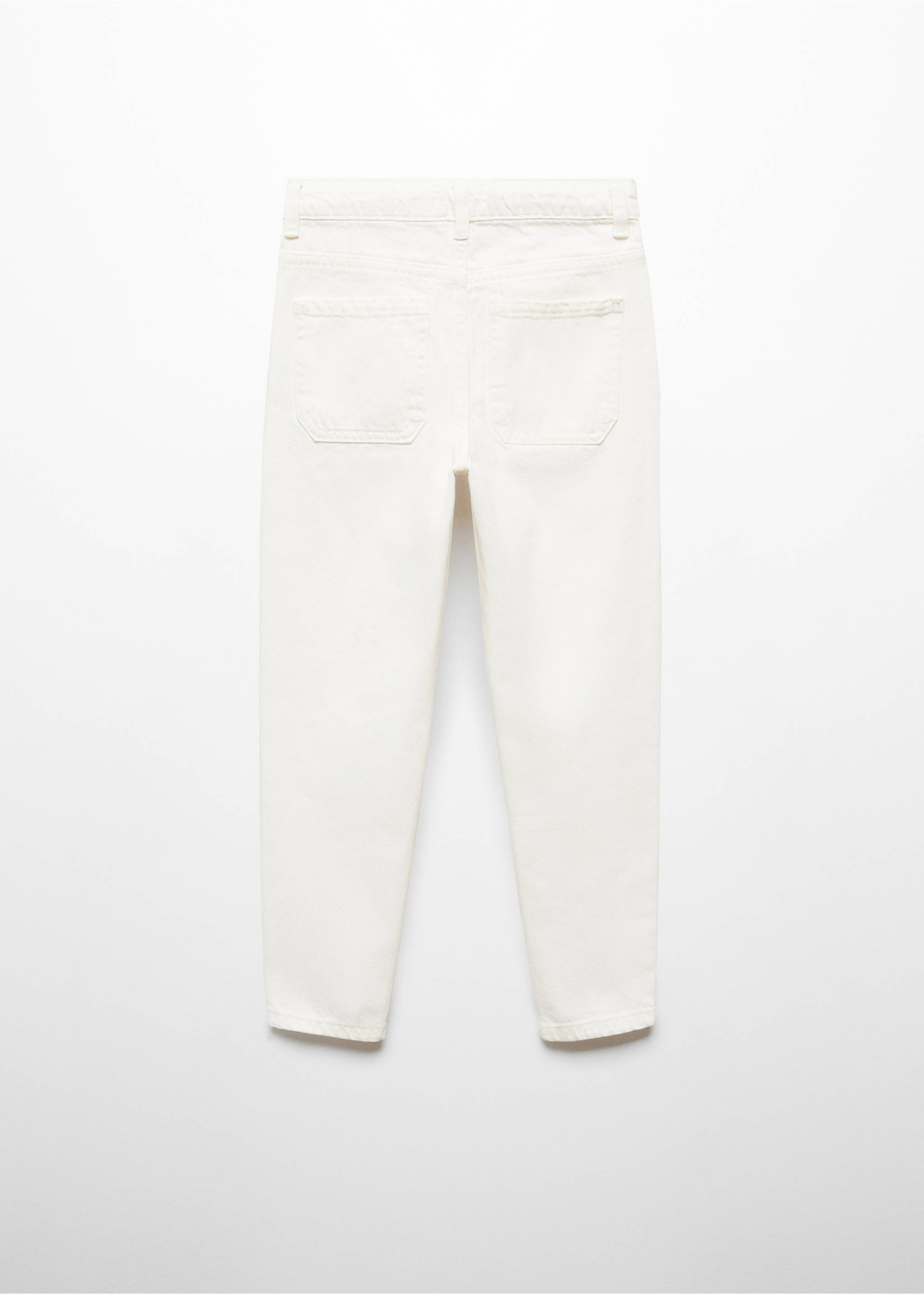 Cotton mom-fit jeans - Reverse of the article, White. Ref: 67043688-00.