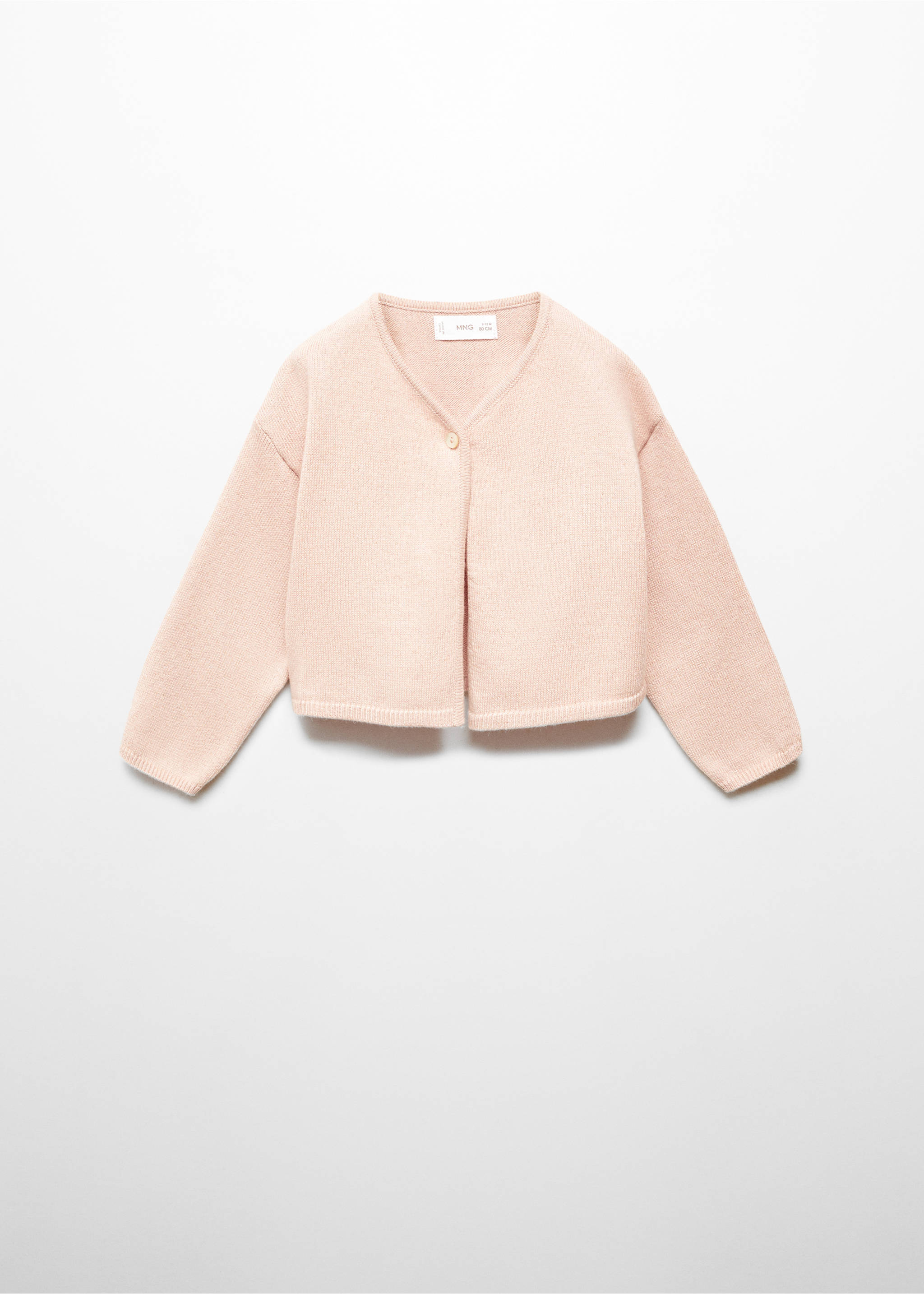 Cotton-blend cardigan - Article without model, Pink. Ref: 67043691-00.