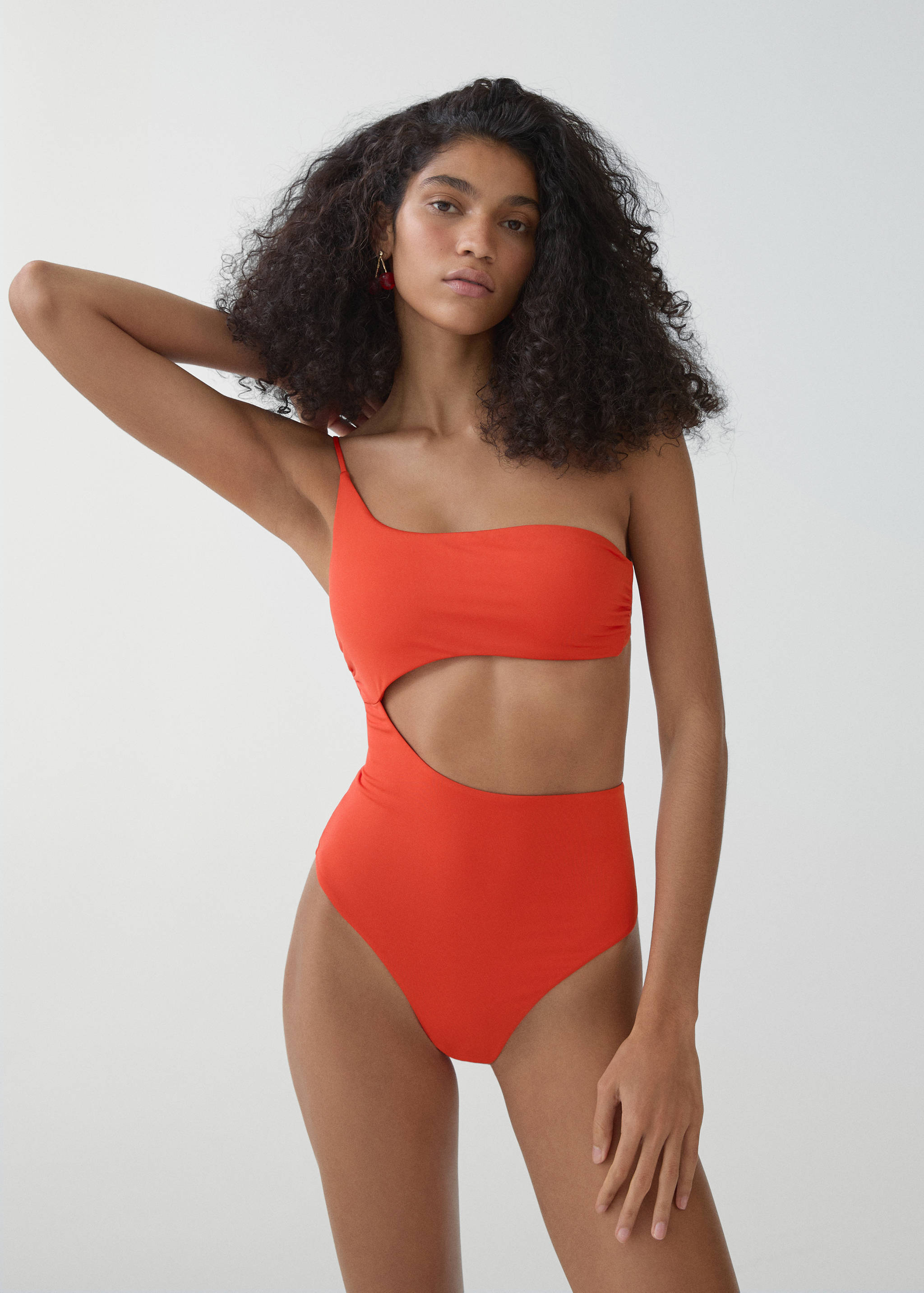 Swimsuit with asymmetrical opening - Medium plane