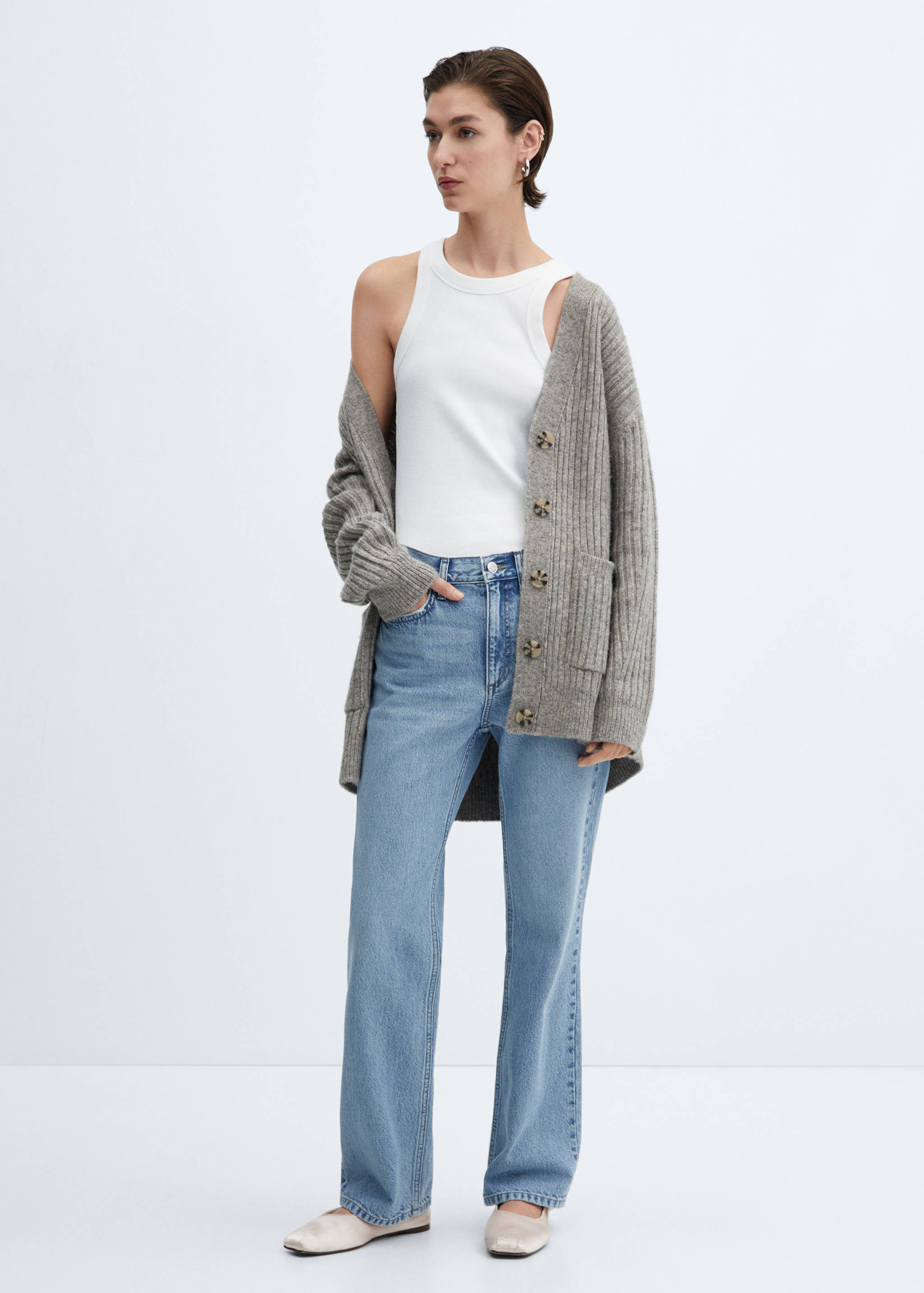 Mid-rise straight jeans - General plane