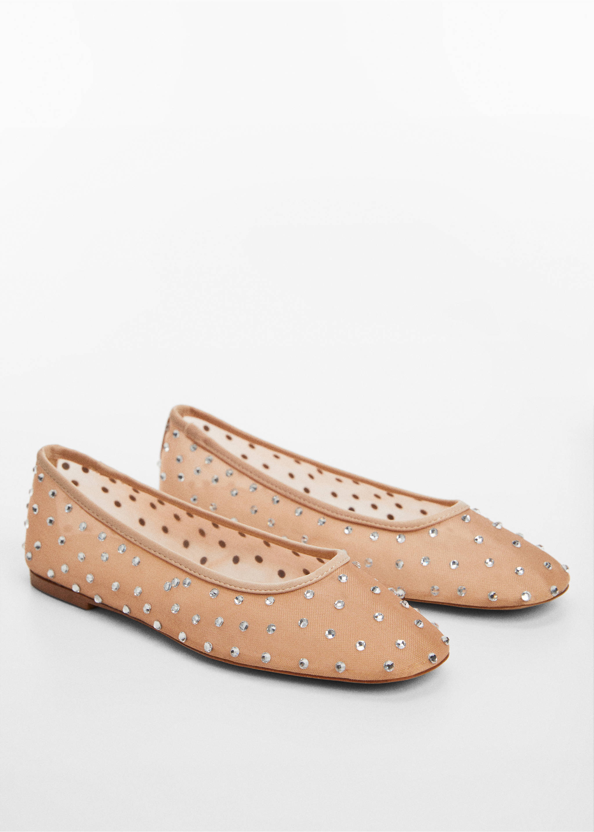 Ballerines strass - Plan moyen, Nude. Ref: 67044025-00.