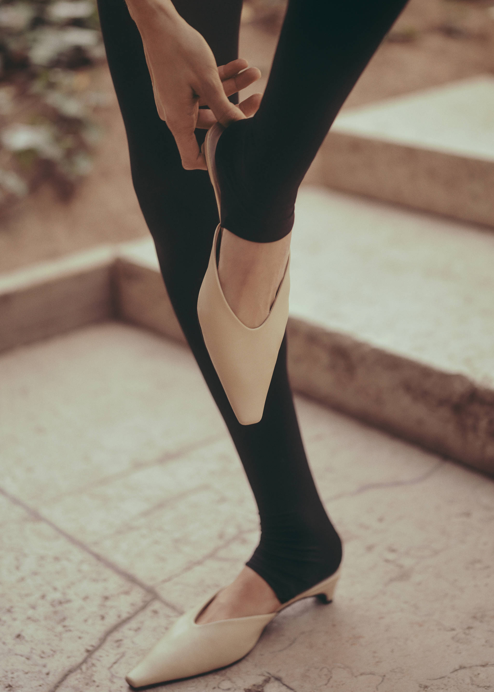 Pointed toe leather shoes - General plane