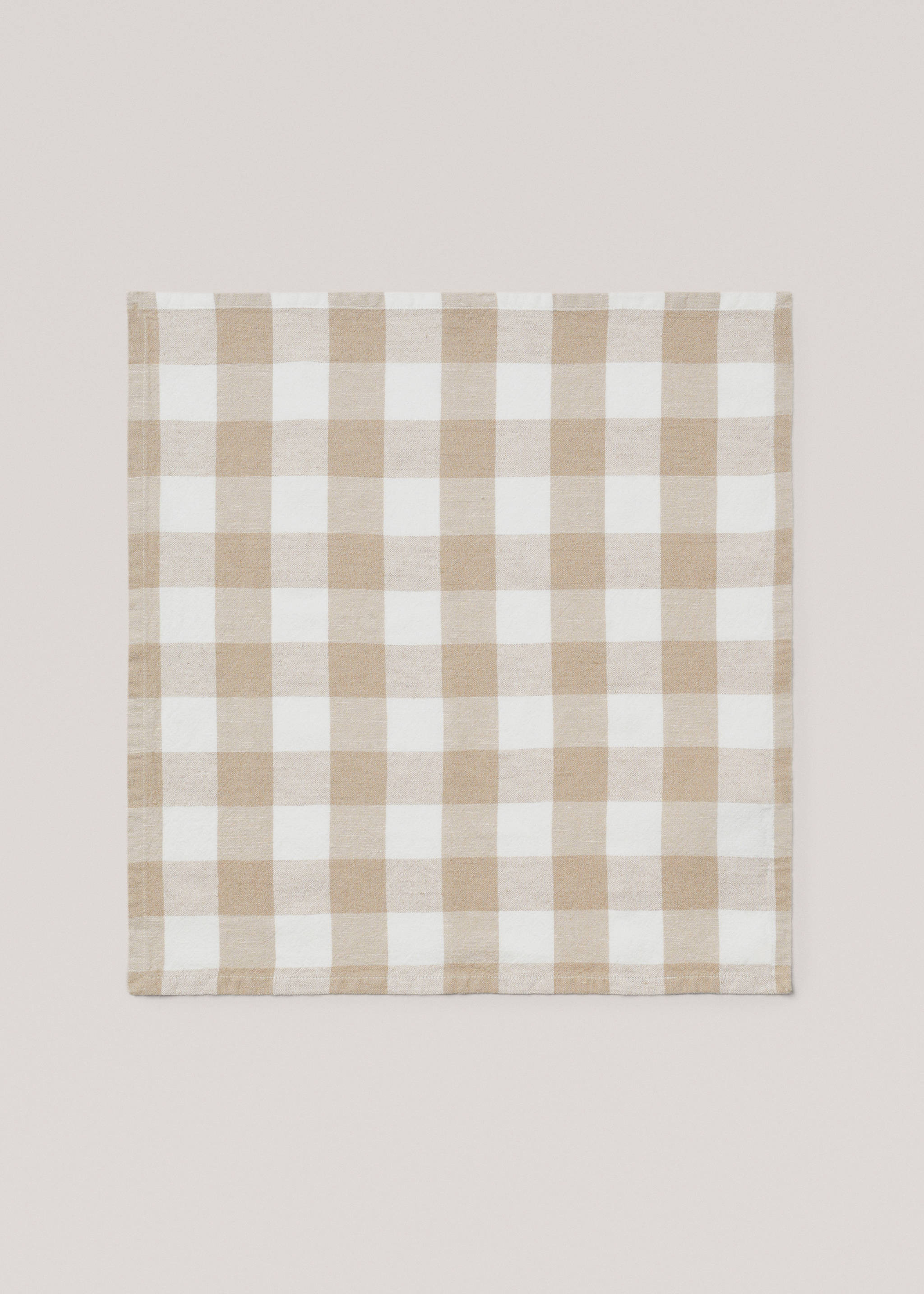 Cotton and linen check napkin - Article without model