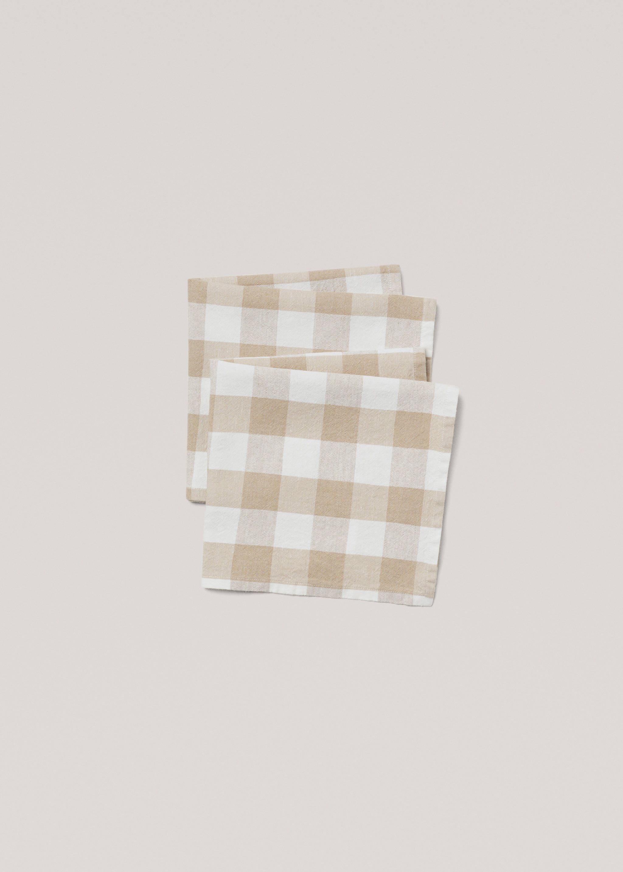Cotton and linen check napkin - Details of the article 2