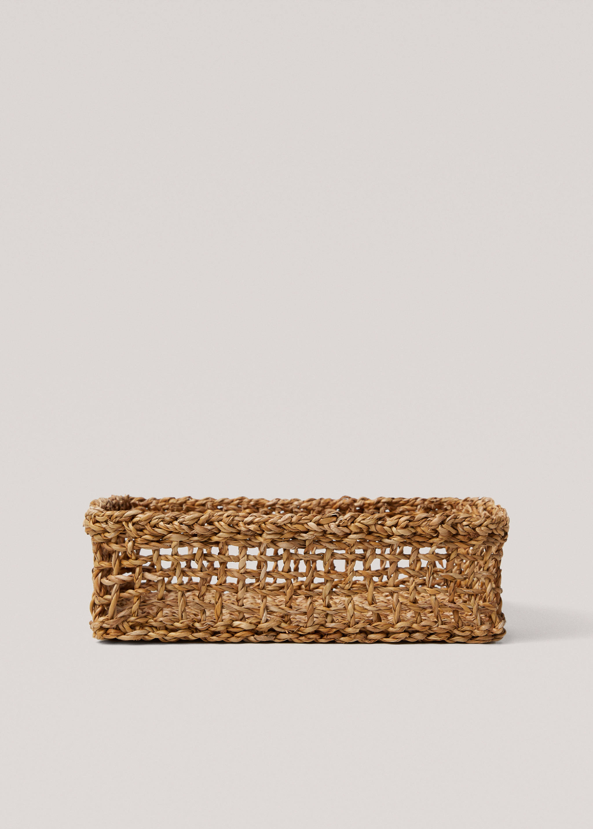 Rectangular natural fibre basket 25x35cm - Article without model