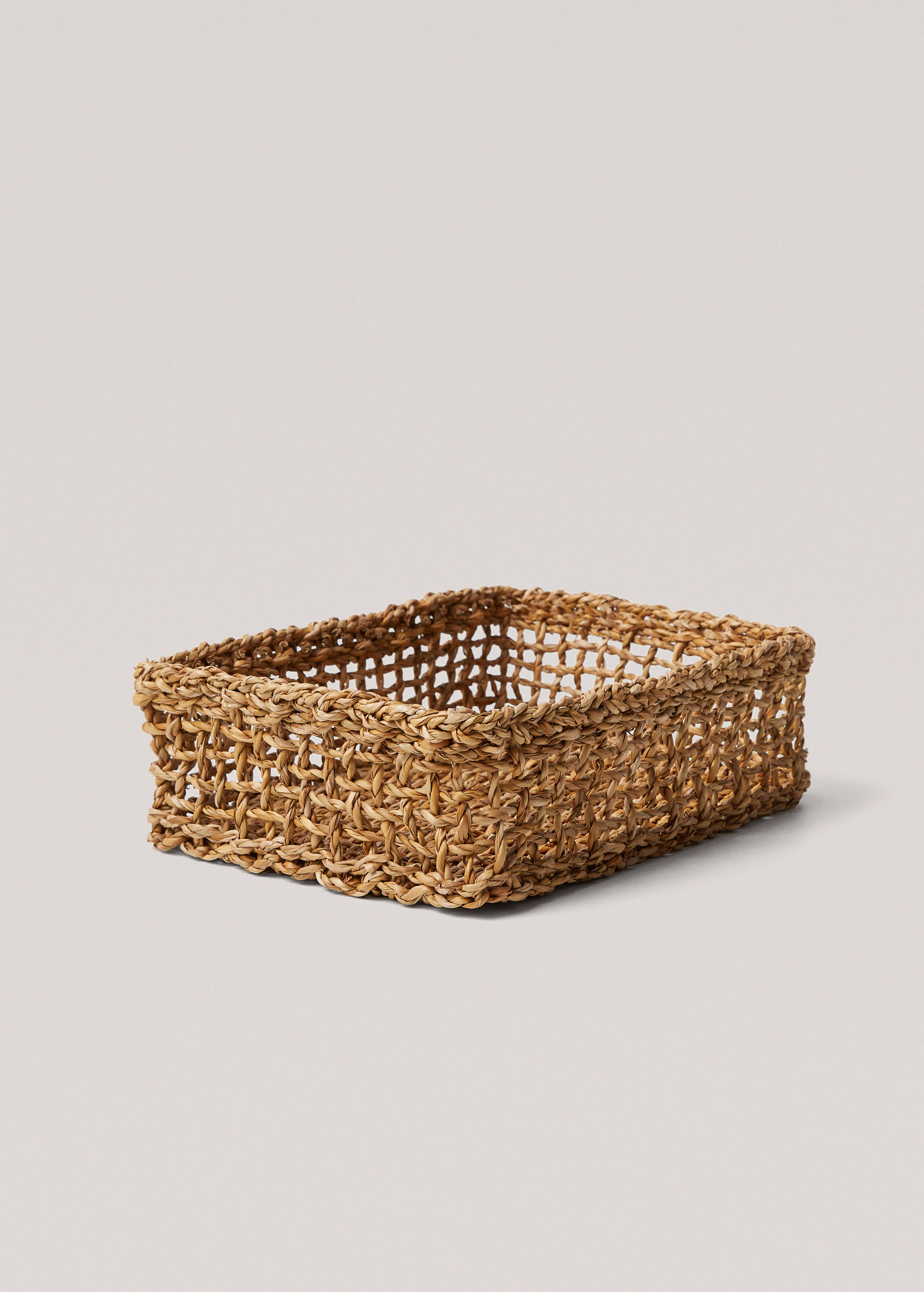 Rectangular natural fibre basket 25x35cm - Details of the article 1
