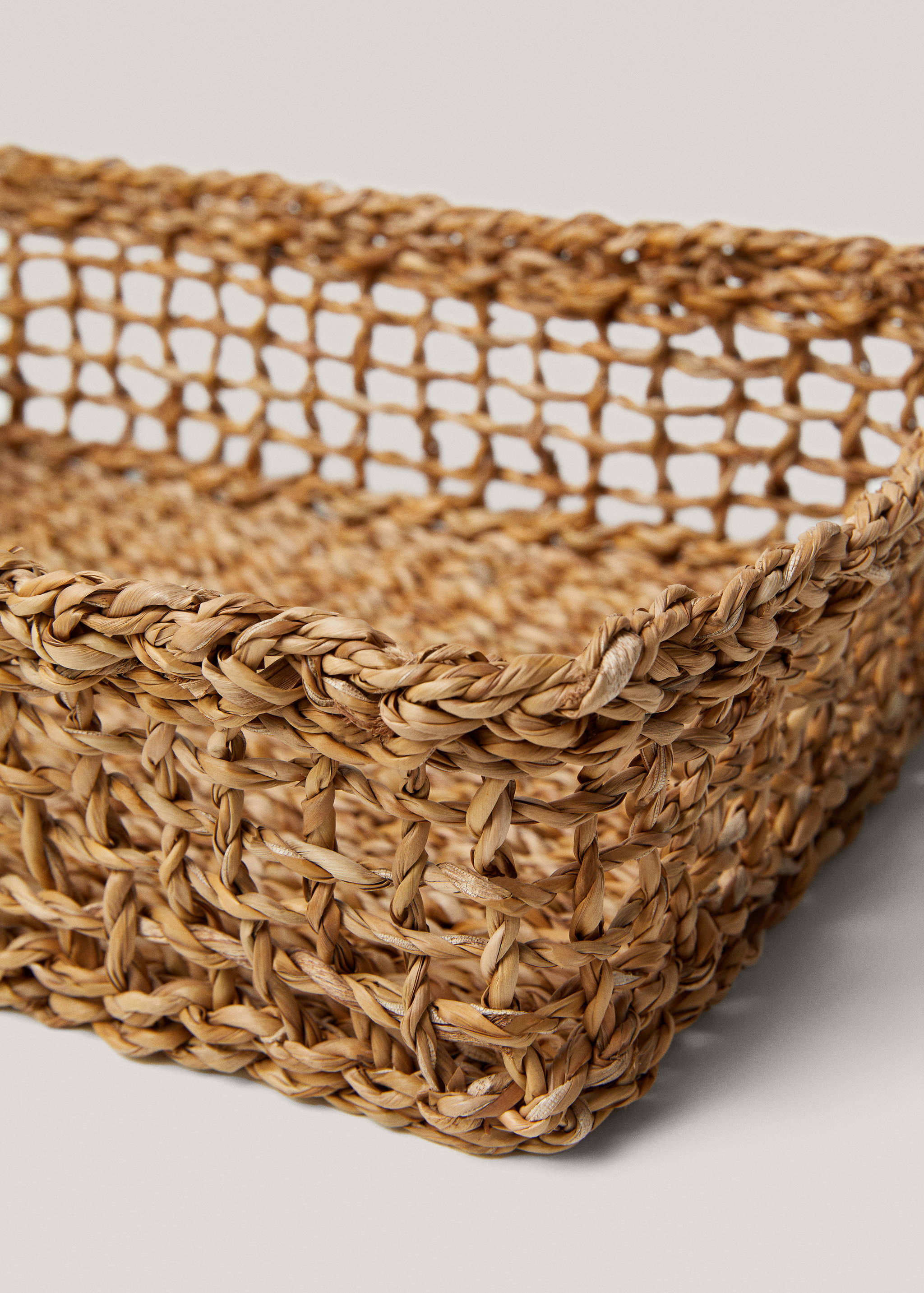 Rectangular natural fibre basket 25x35cm - Details of the article 2
