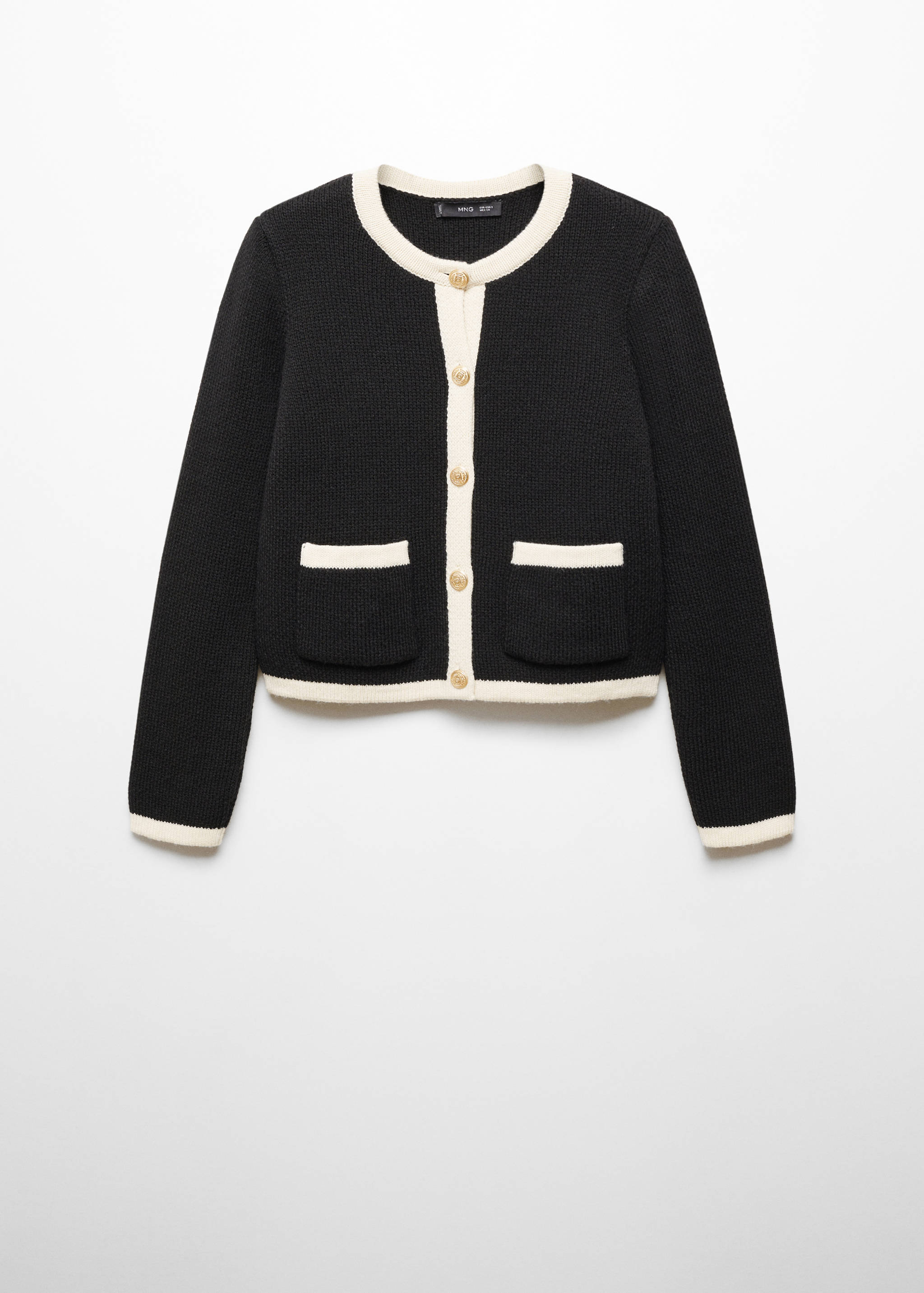 Knitted buttoned jacket - Article without model