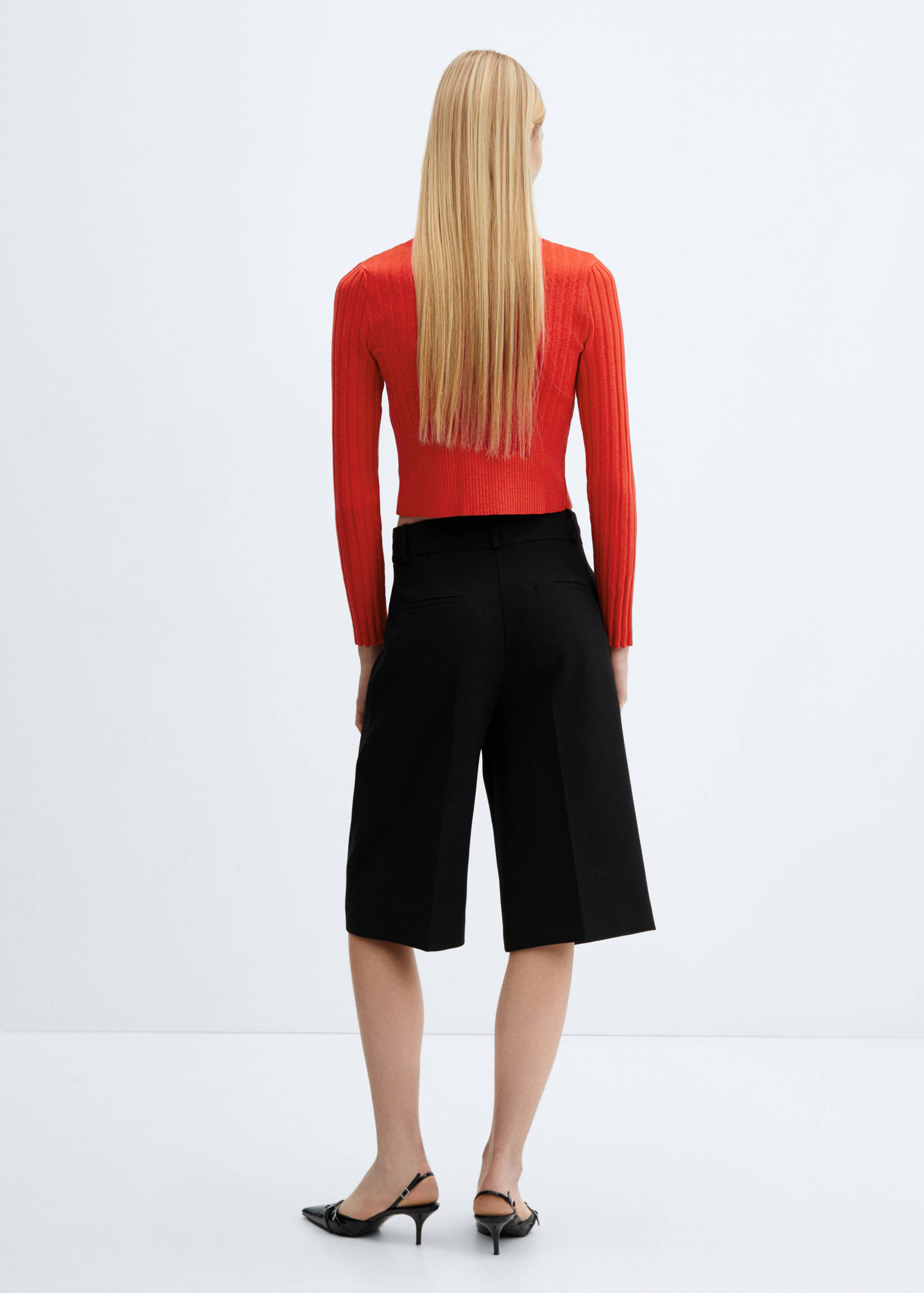 Crop-Cardigan mit Reißverschluss - Rückseite des Artikels