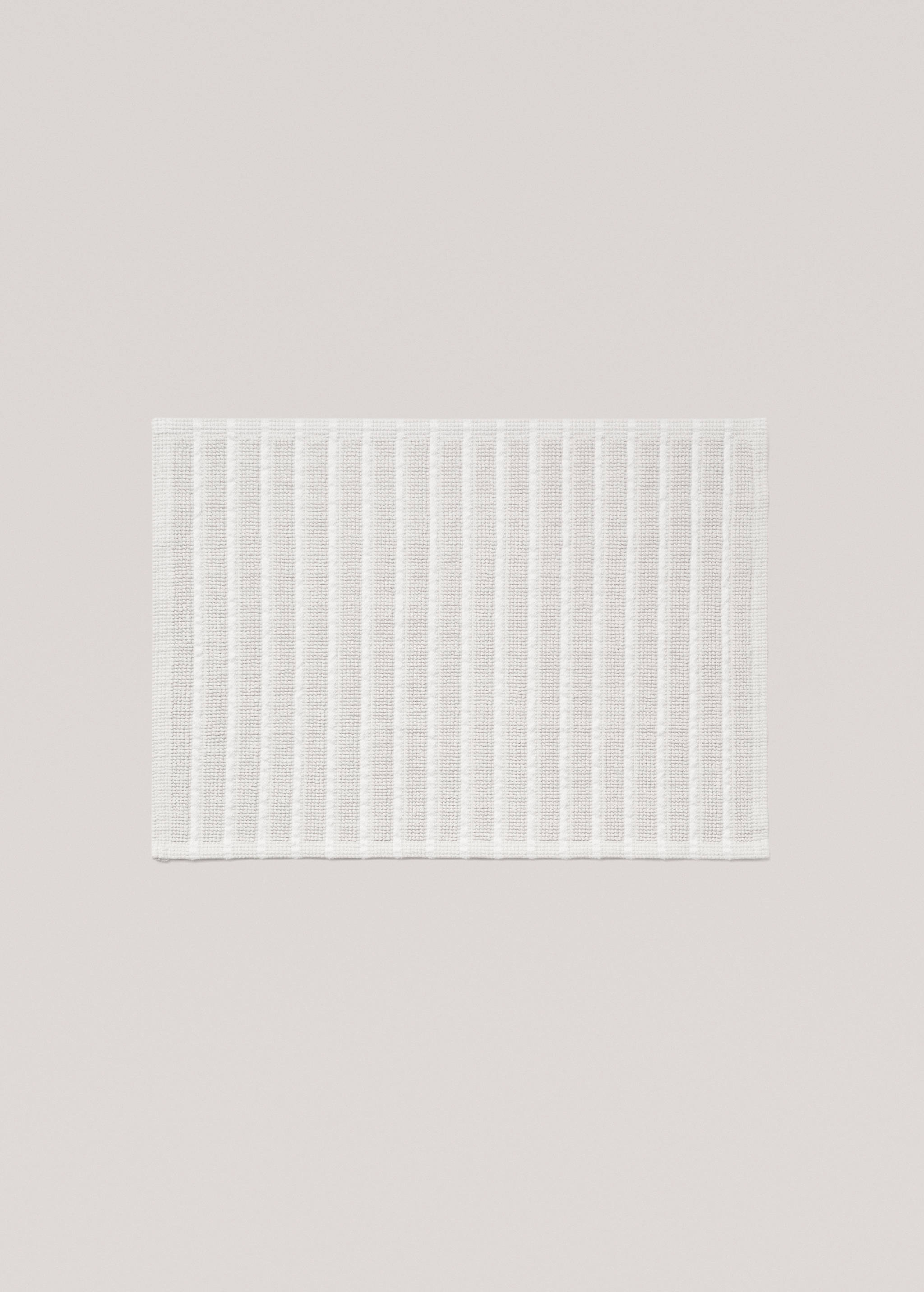 Striped boucle bathroom rug - Article without model