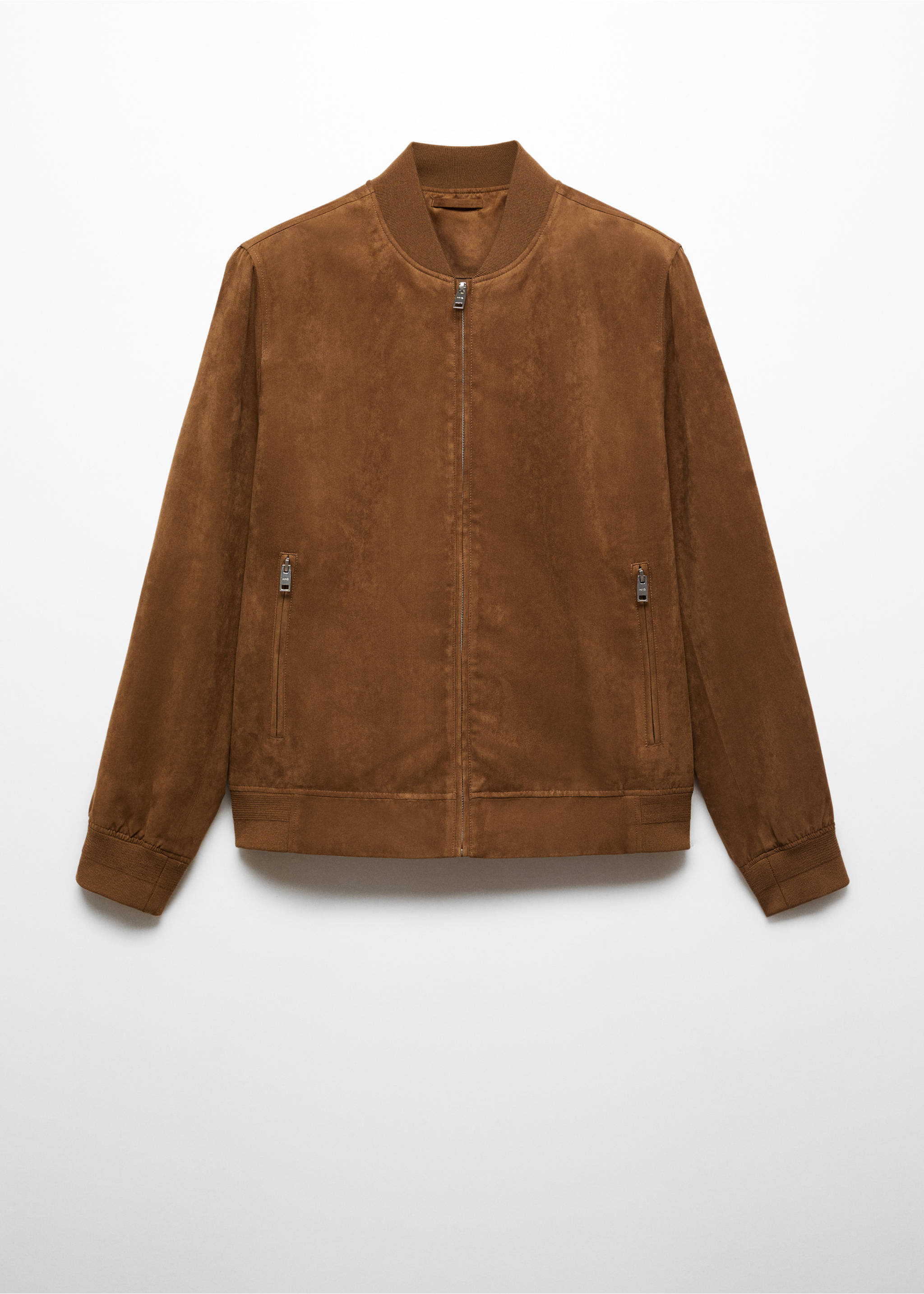 Blouson bomber imitation daim - Article sans modèle, Cognac. Ref: 67044439-00.