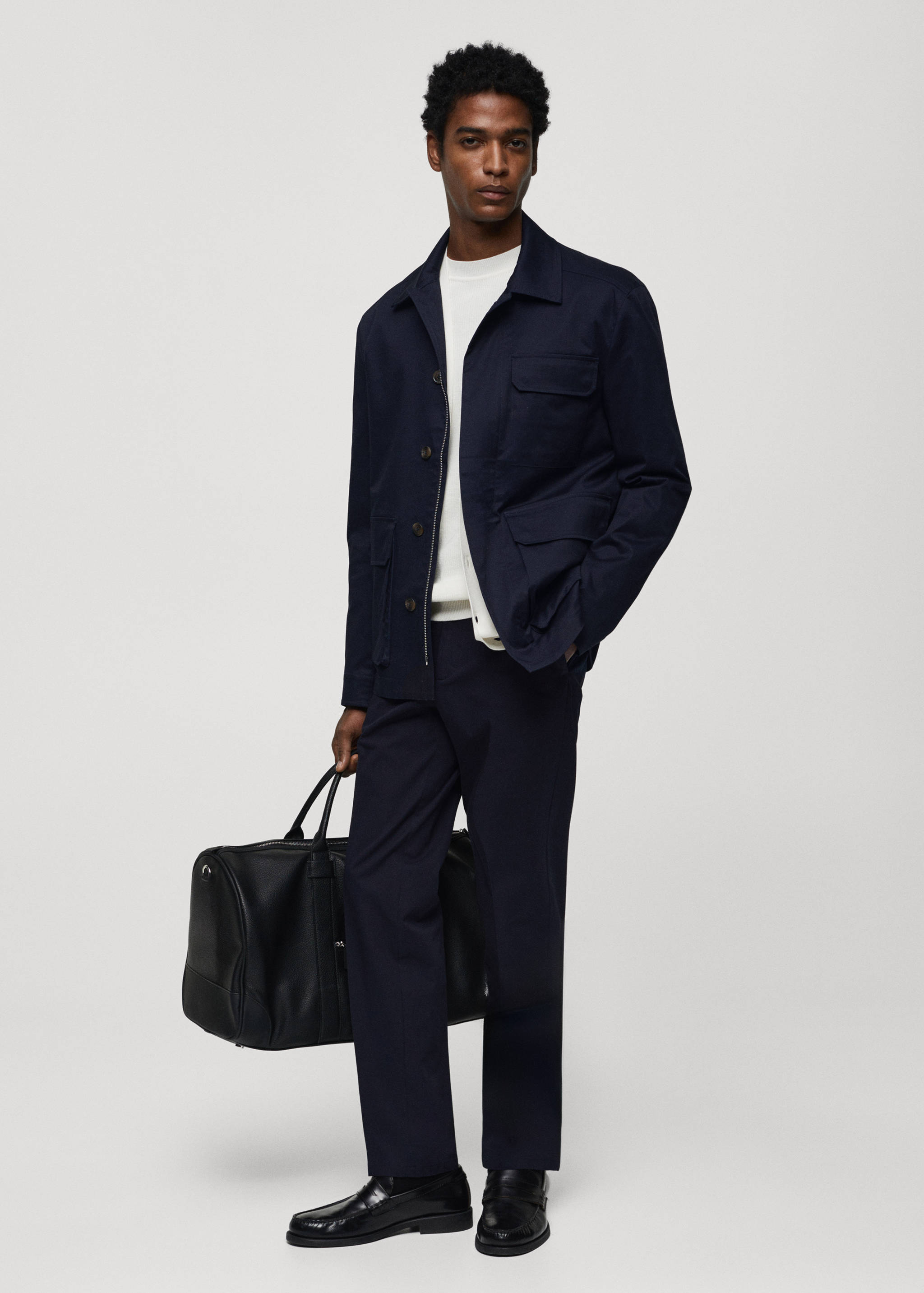 Surchemise coton à poches - Plan général